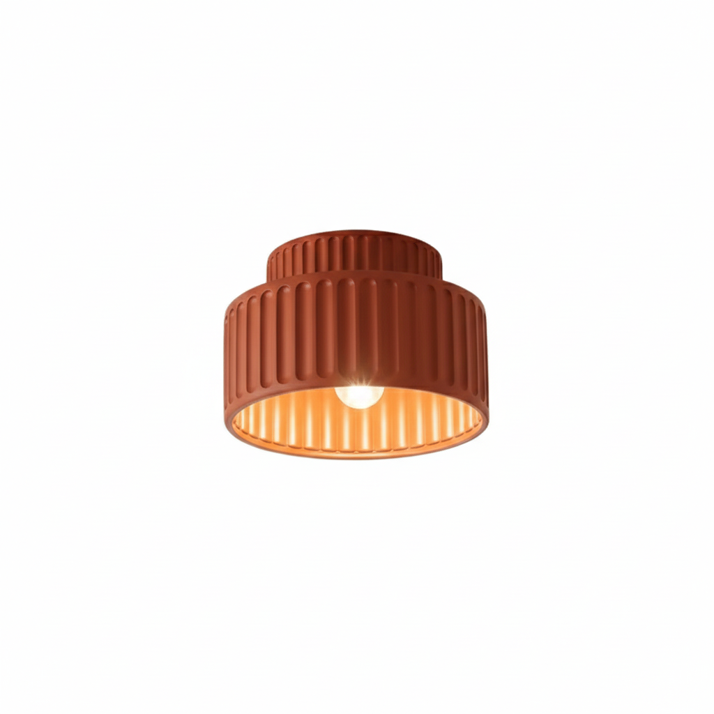 Lilith Retro Harz Semi-Flush Deckenleuchte