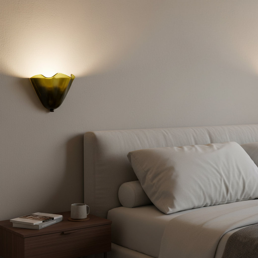 Skirt Series Retro Colored Glass Skirt Shell Wall Light