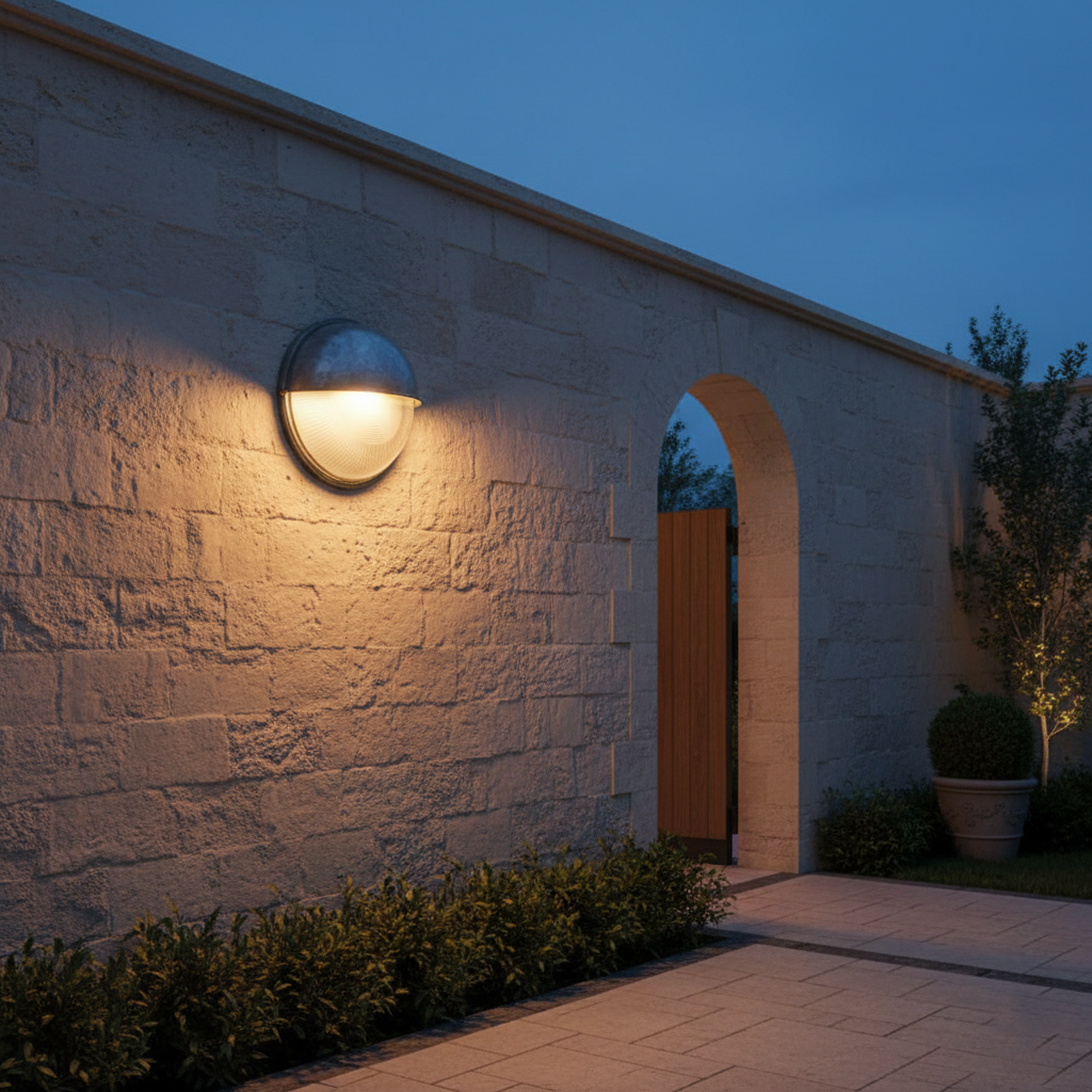 Aldric Retro Industrial Outdoor Glass Wall Lamp