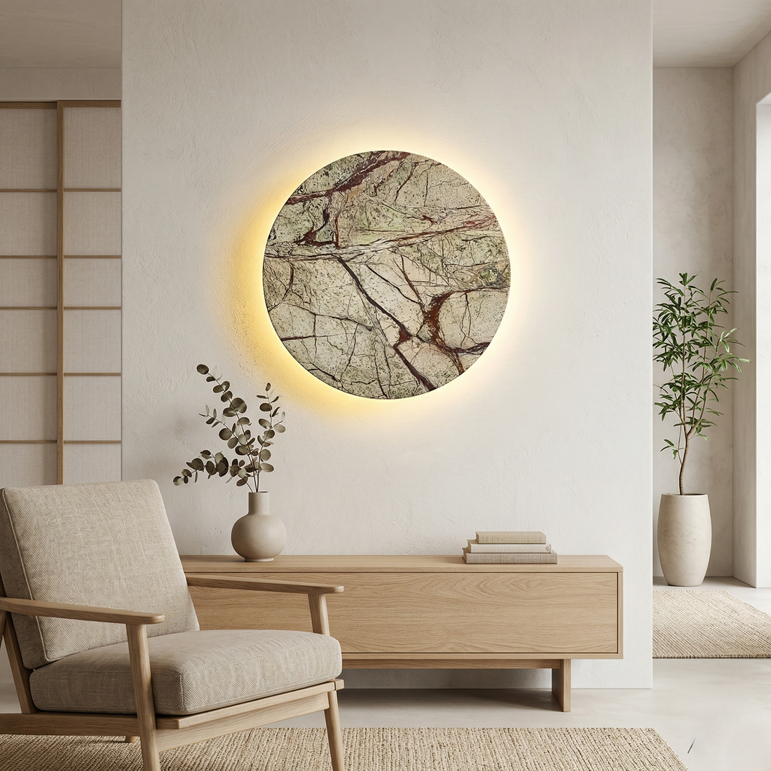 Calira Nordische Marmor LED Wandleuchte