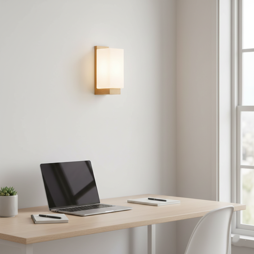 Einar Nordic Wood Glass Wall Lamp