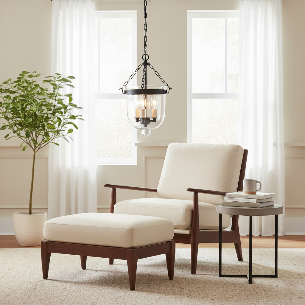 Lowie Retro Brass Glass Pendant Light