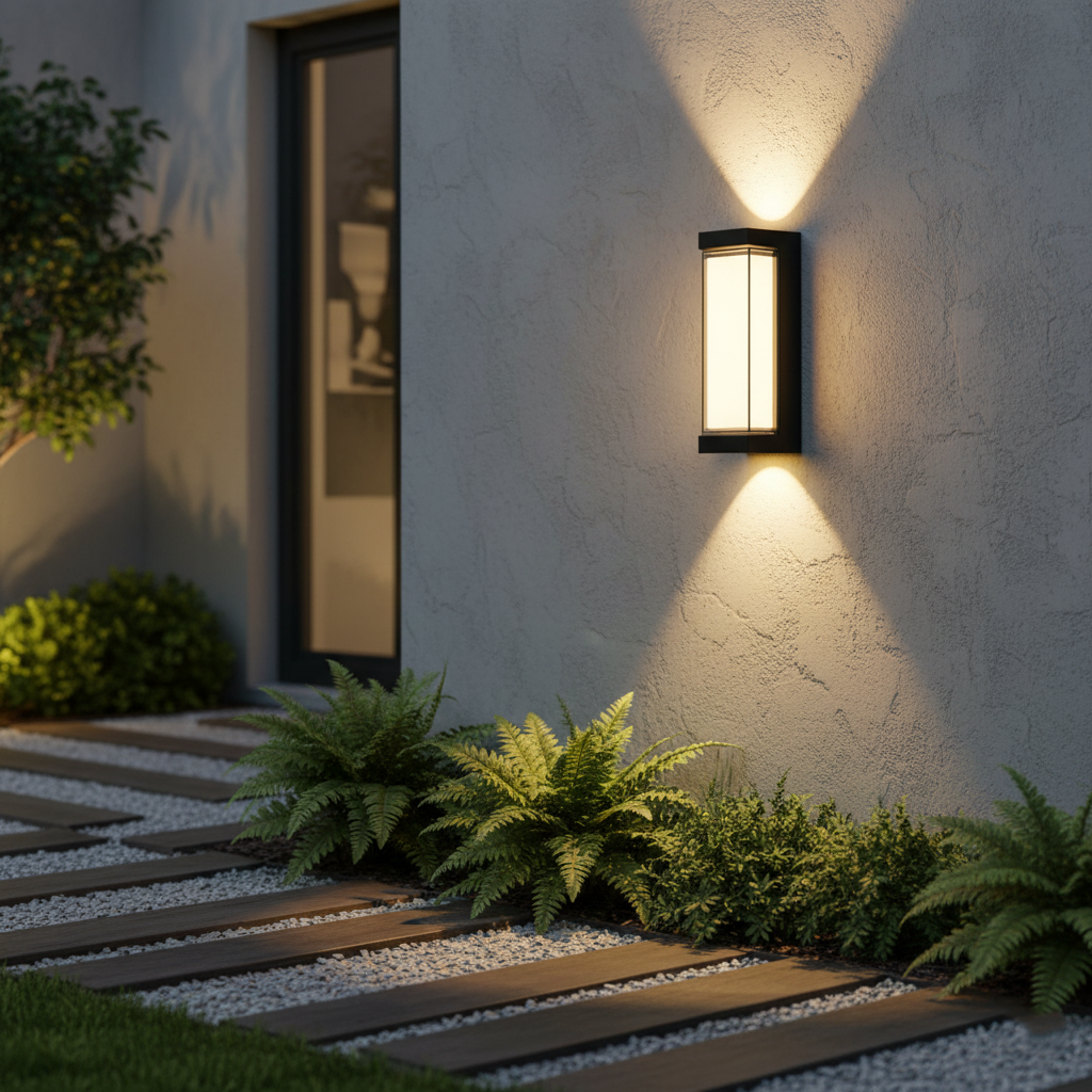 Nordic Up Down Acrylic Waterproof Minimalist Outdoor Wall Light
