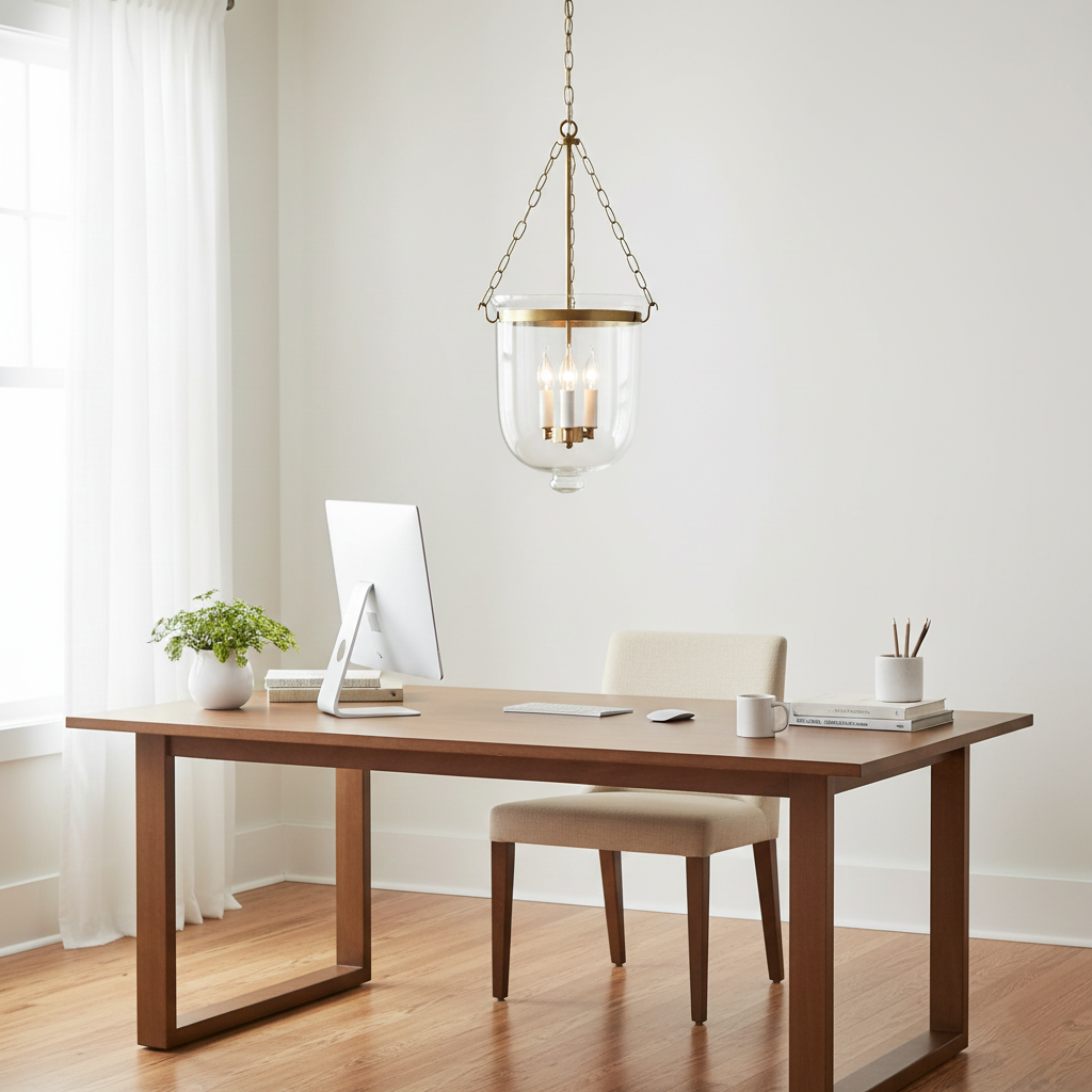 Lowie Retro Brass Glass Pendant Light