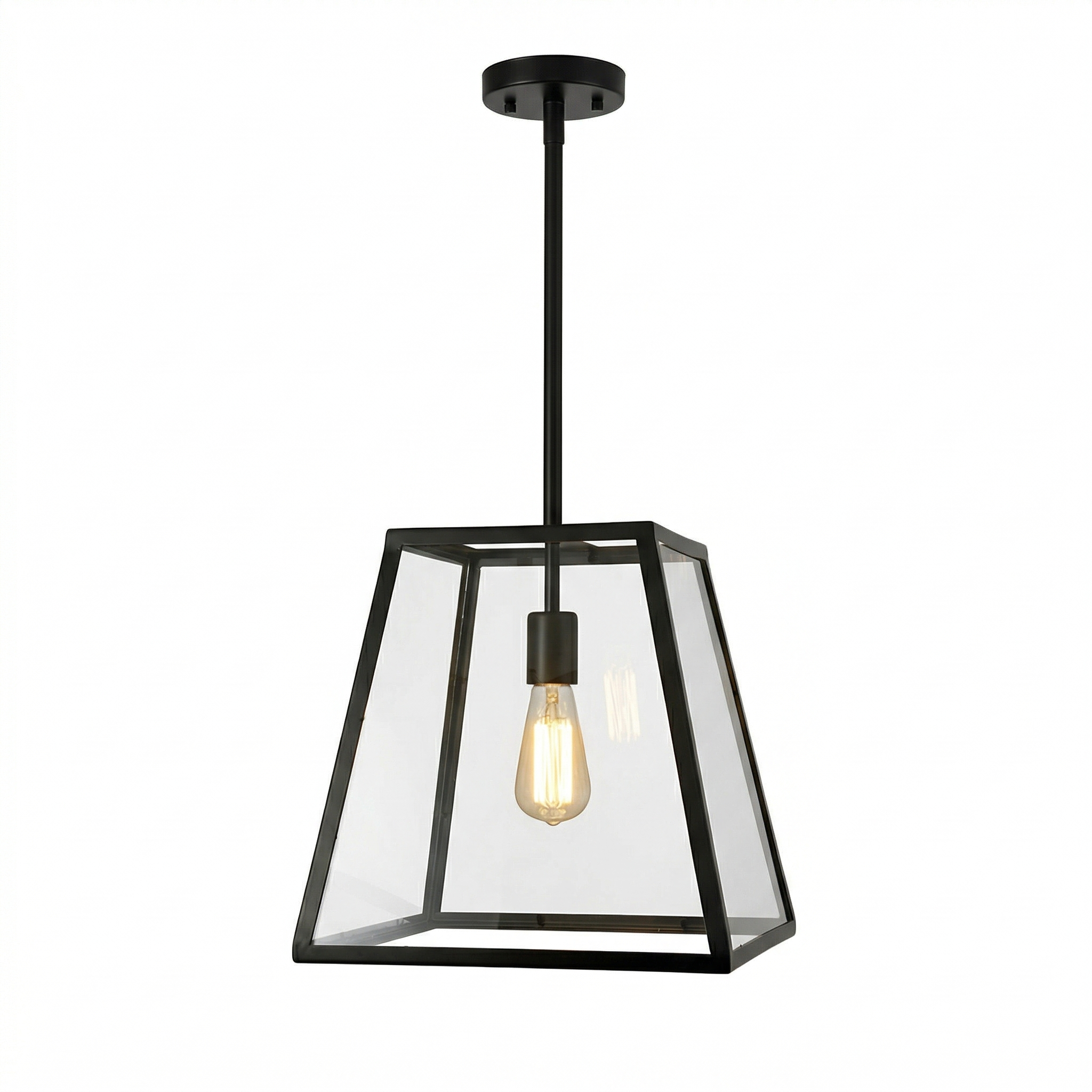 Arlo Retro Industrial Glass Pendant Light