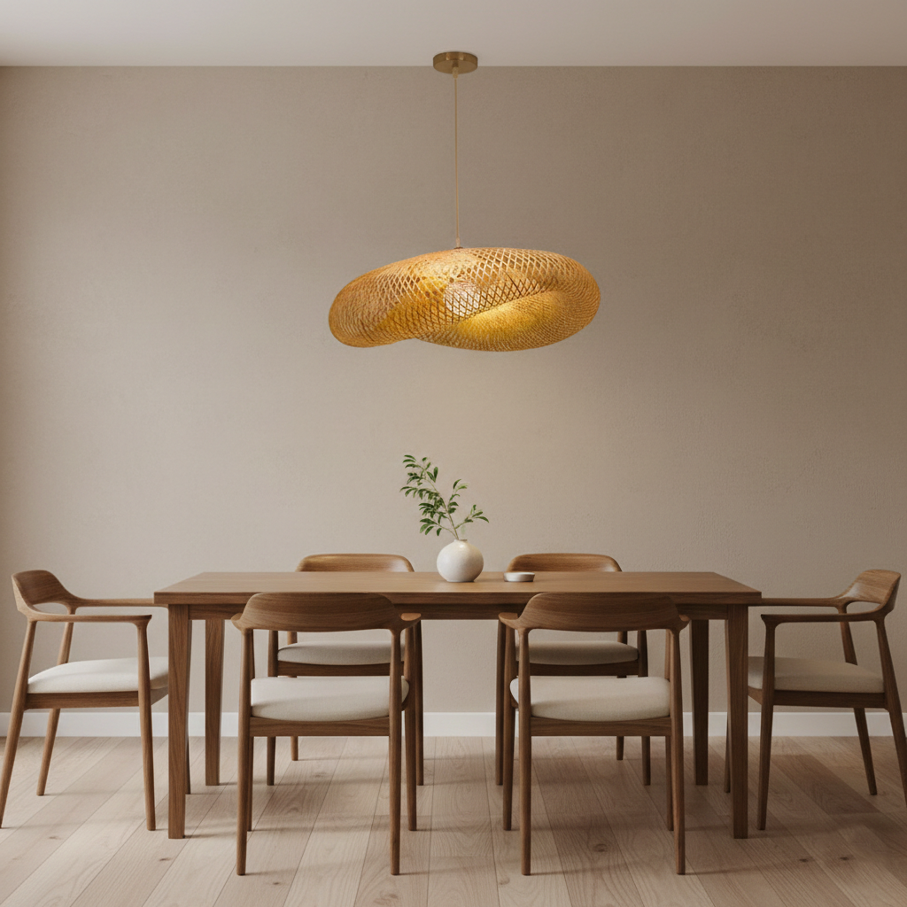 Aira Handwoven Natural Bamboo Pendant Light