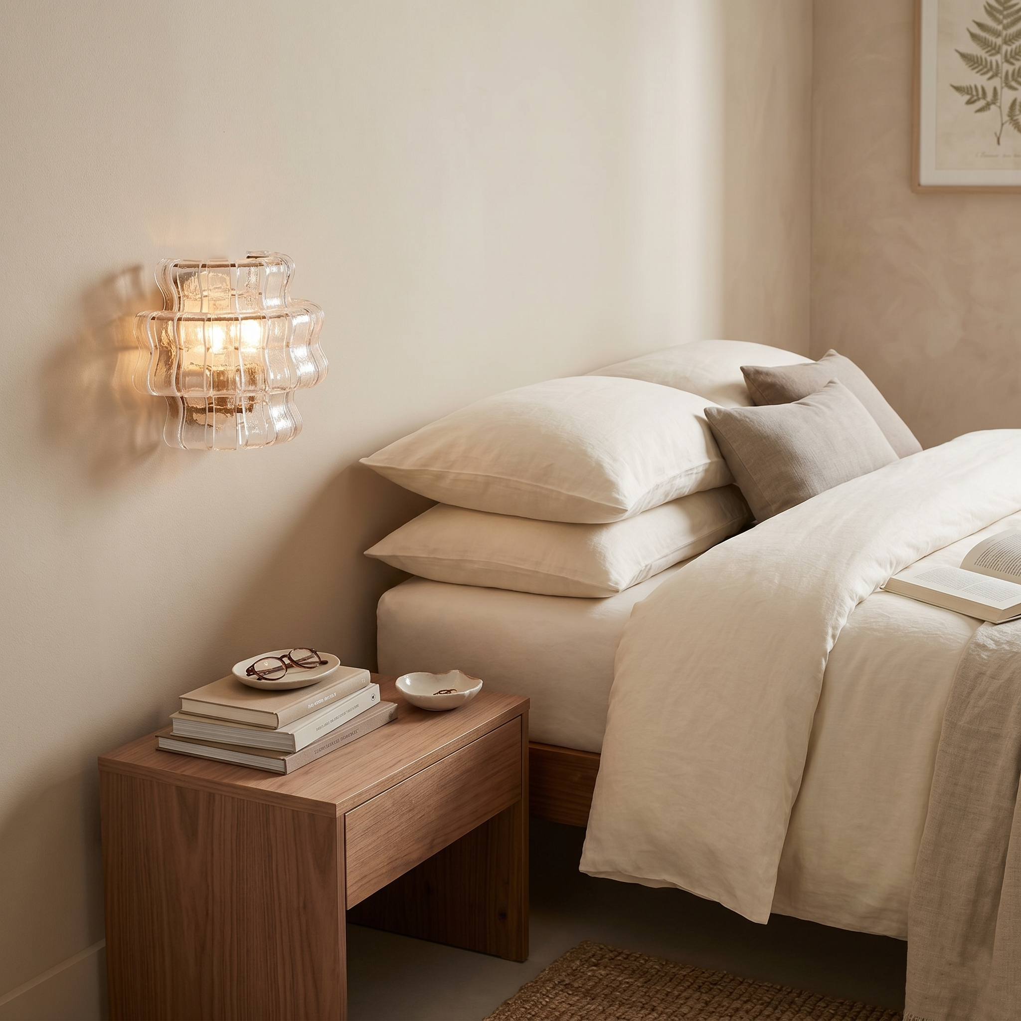 Calla Riviera Fluted Nordic Glass Wall Light
