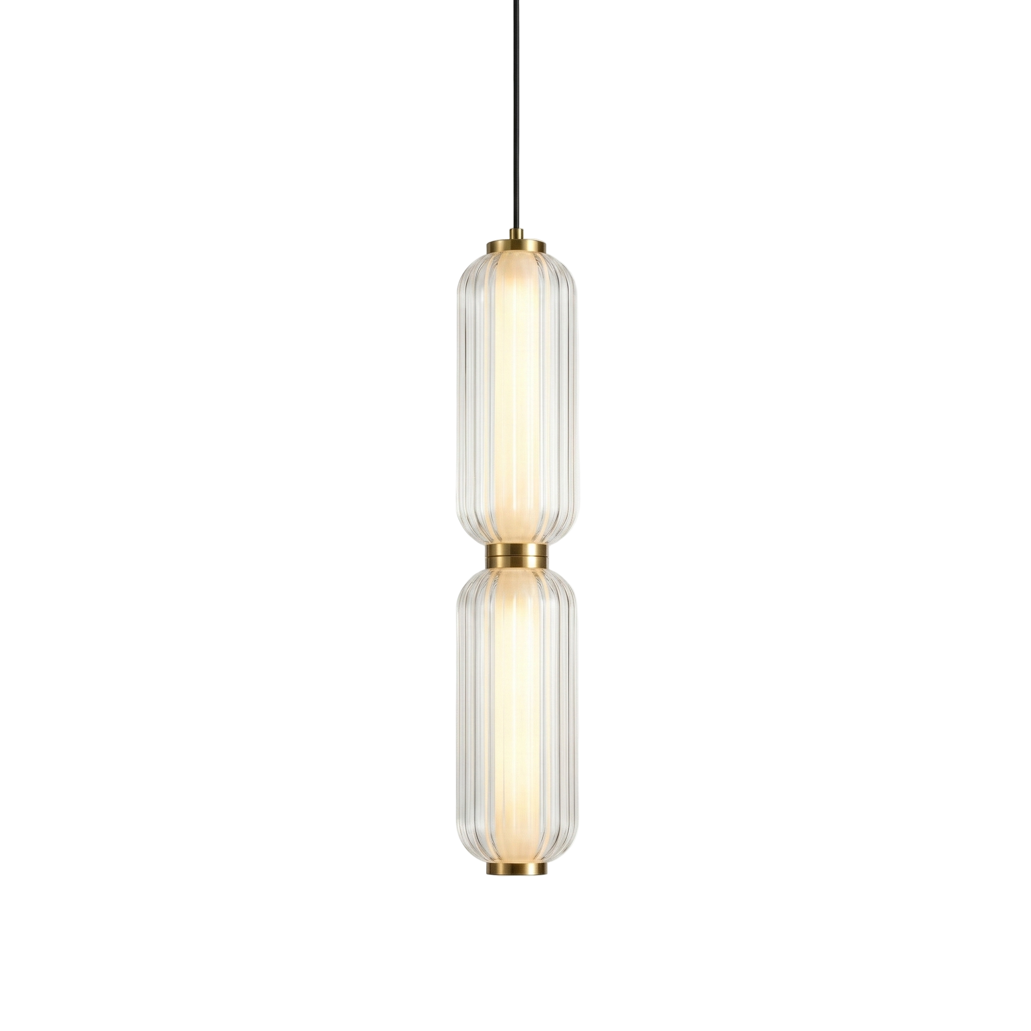 Elma Linear Striped Glass LED Pendant Light