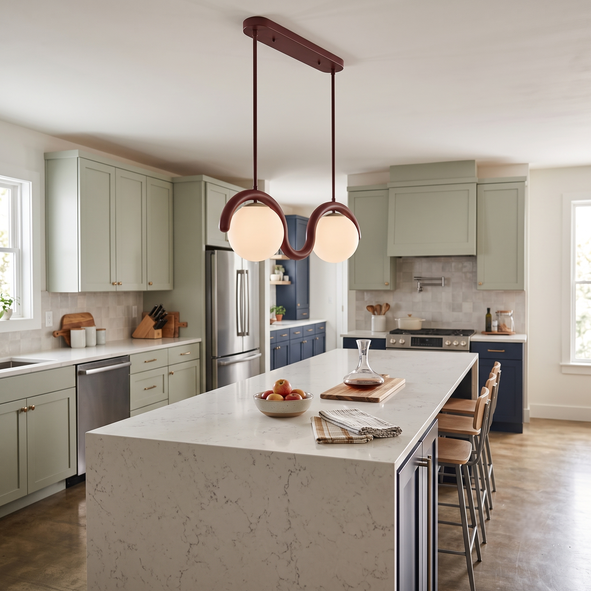 Vesper Nouveau Glass Modern Pendant Light