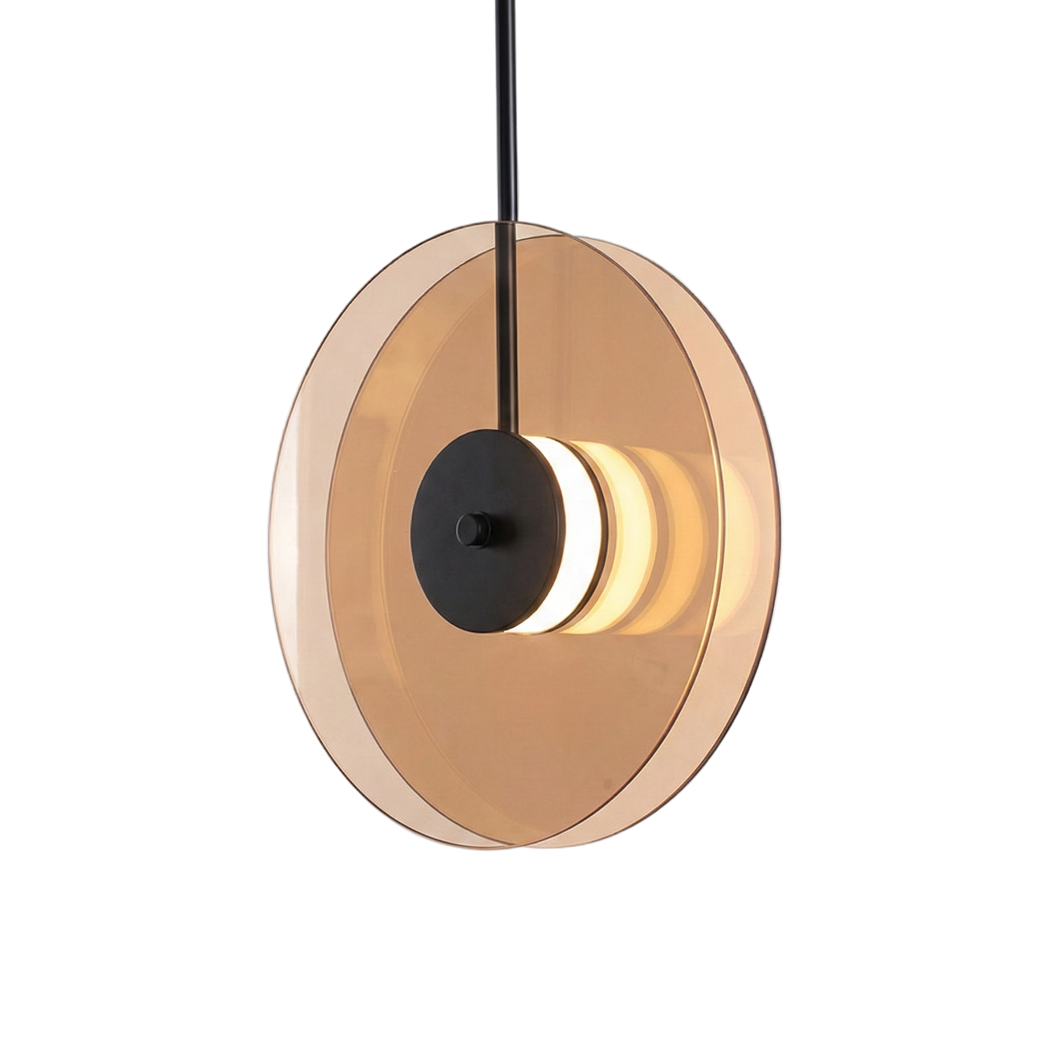 Lumira Amber Glow Minimalist Glass Pendant Light