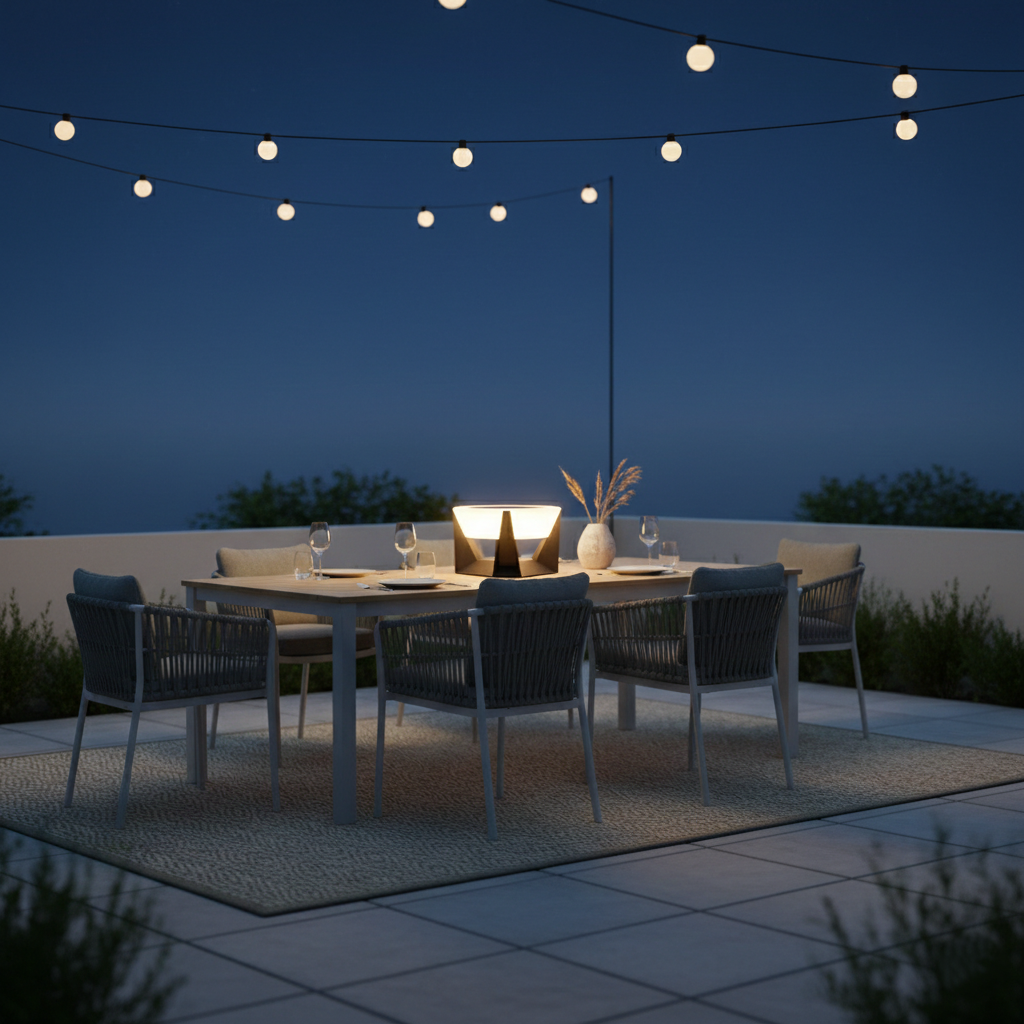 Illuminated Landing Modern Solar Iron Outdoor Lamp