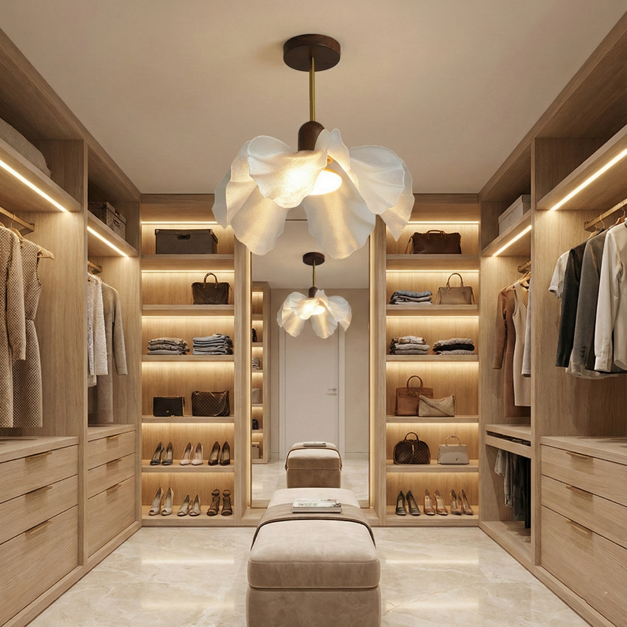 Fleur Petal French Vintage Acrylic Ceiling Light