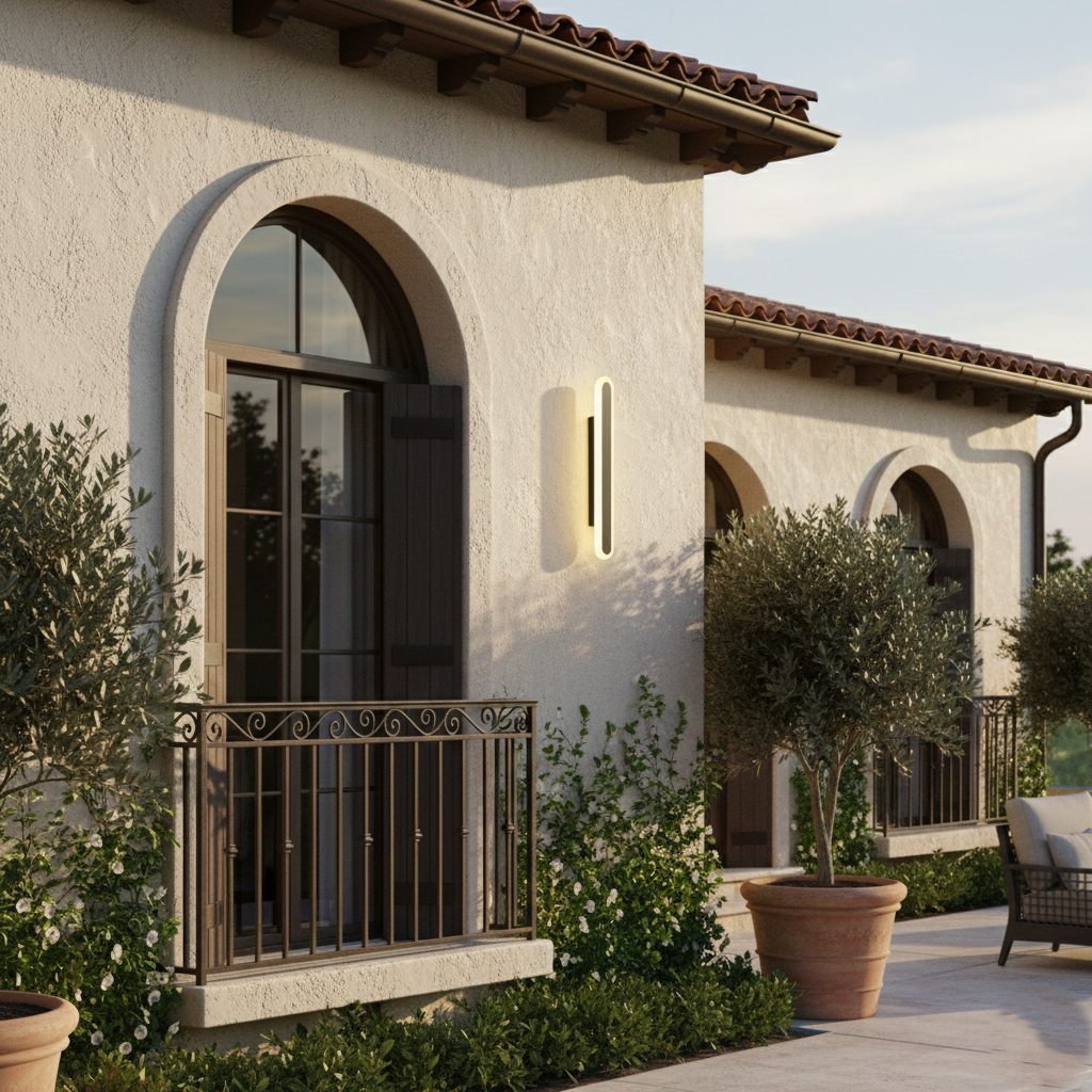 Edge Minimalist Metal Oval IP65 WaterProof Outdoor Wall Light