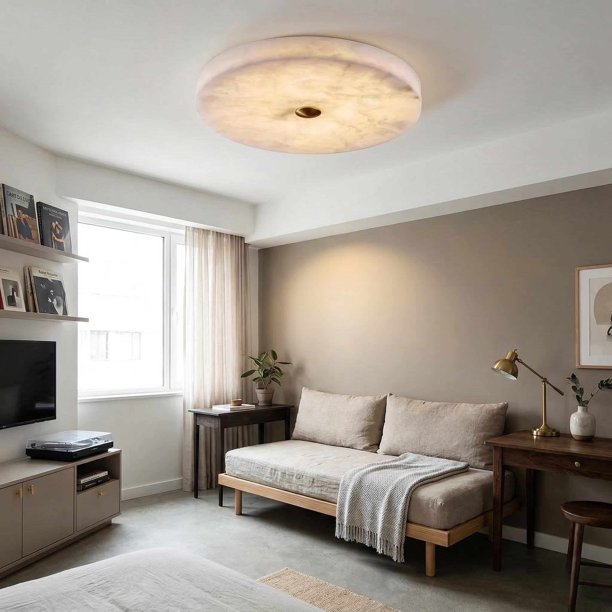 Aurelia Alabaster Marmor LED Deckenleuchte