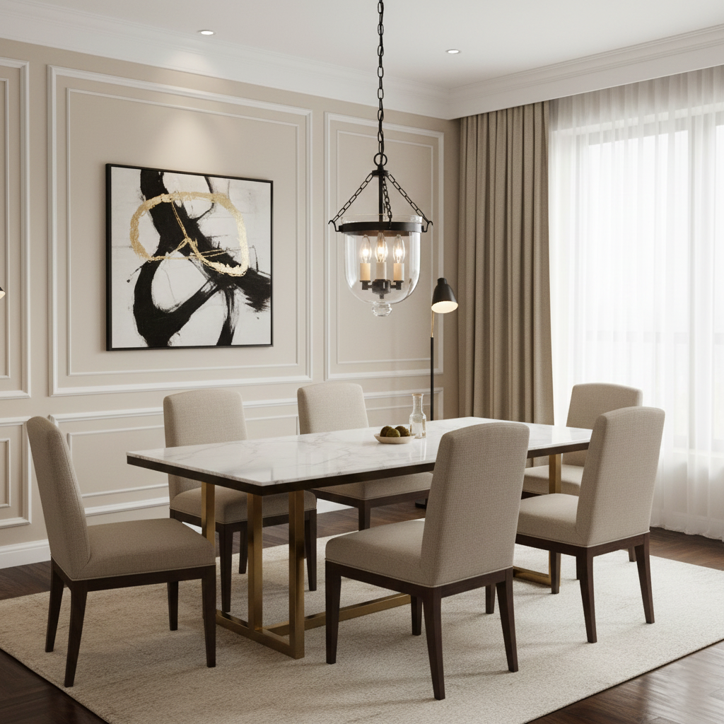 Lowie Retro Brass Glass Pendant Light