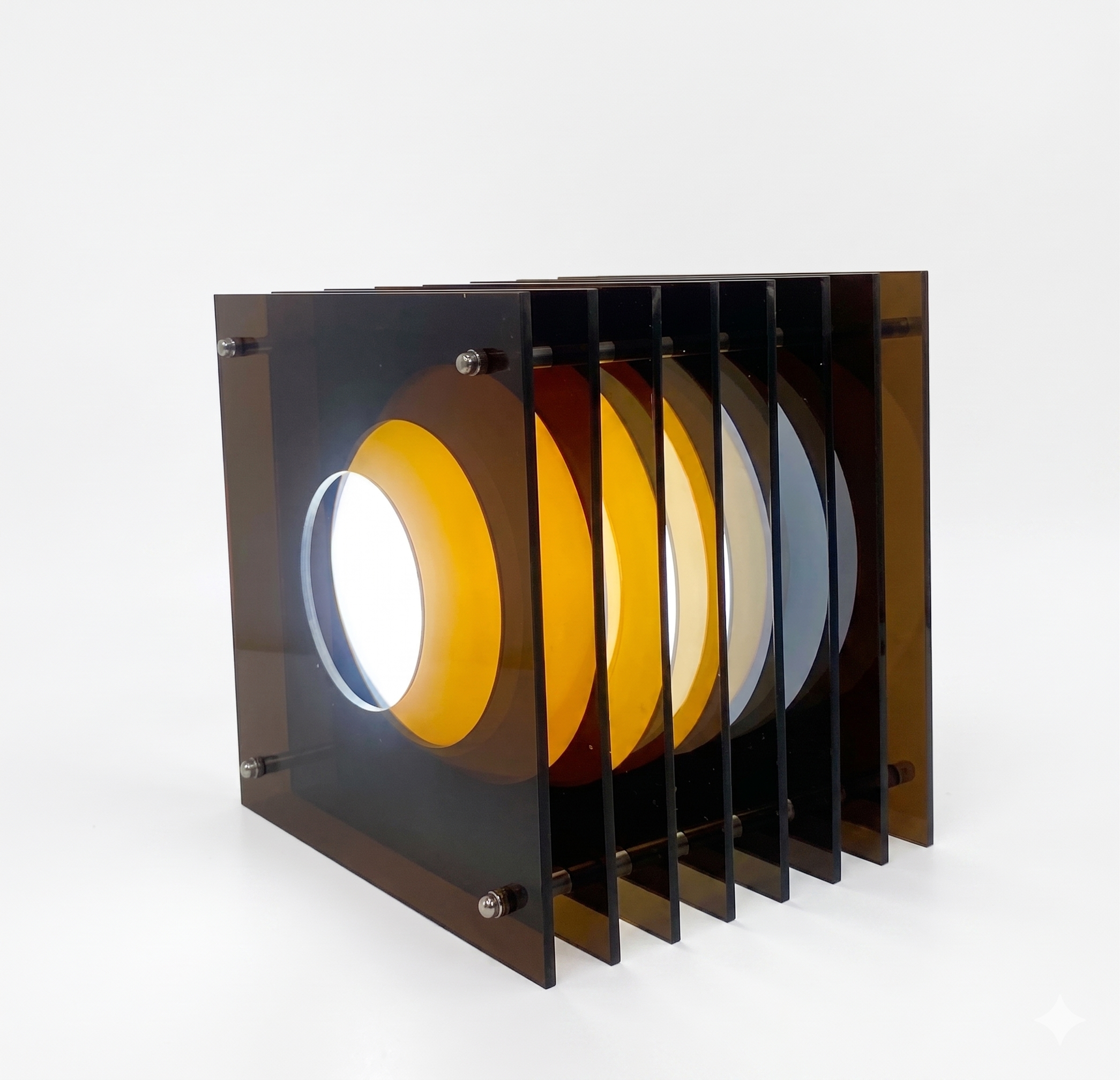 Selene Layered Moon Modern Acrylic Table Lamp