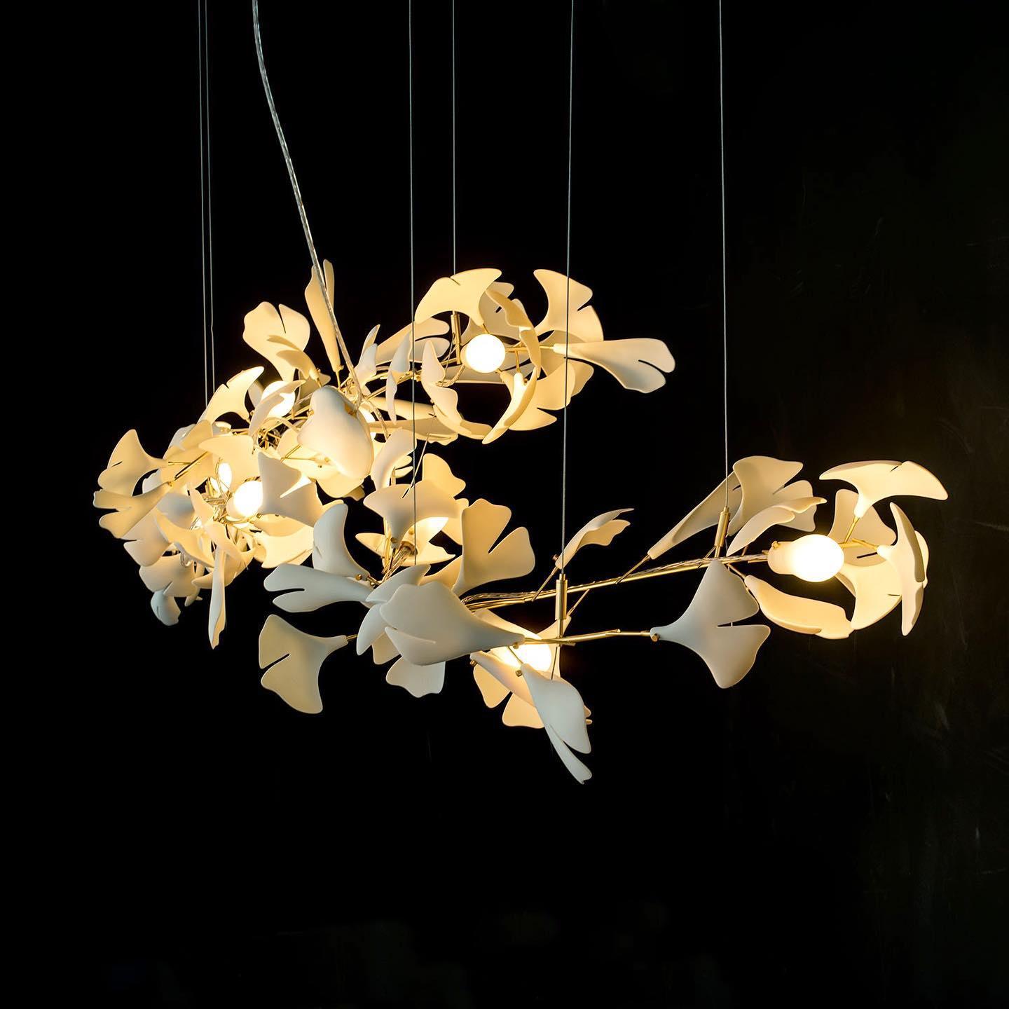 Vital Bloom Ceramic Leaf Modern Chandelier