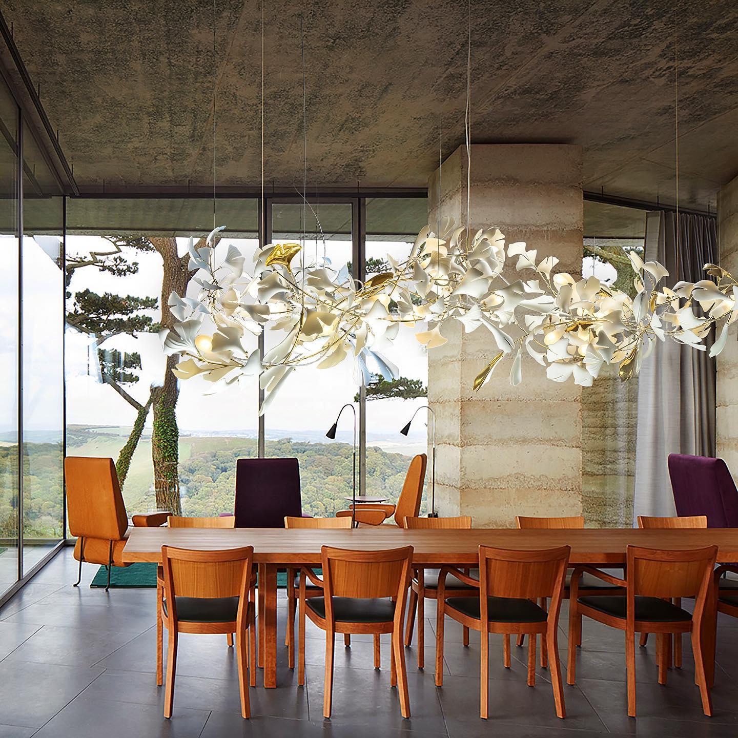 Vital Bloom Ceramic Leaf Modern Chandelier