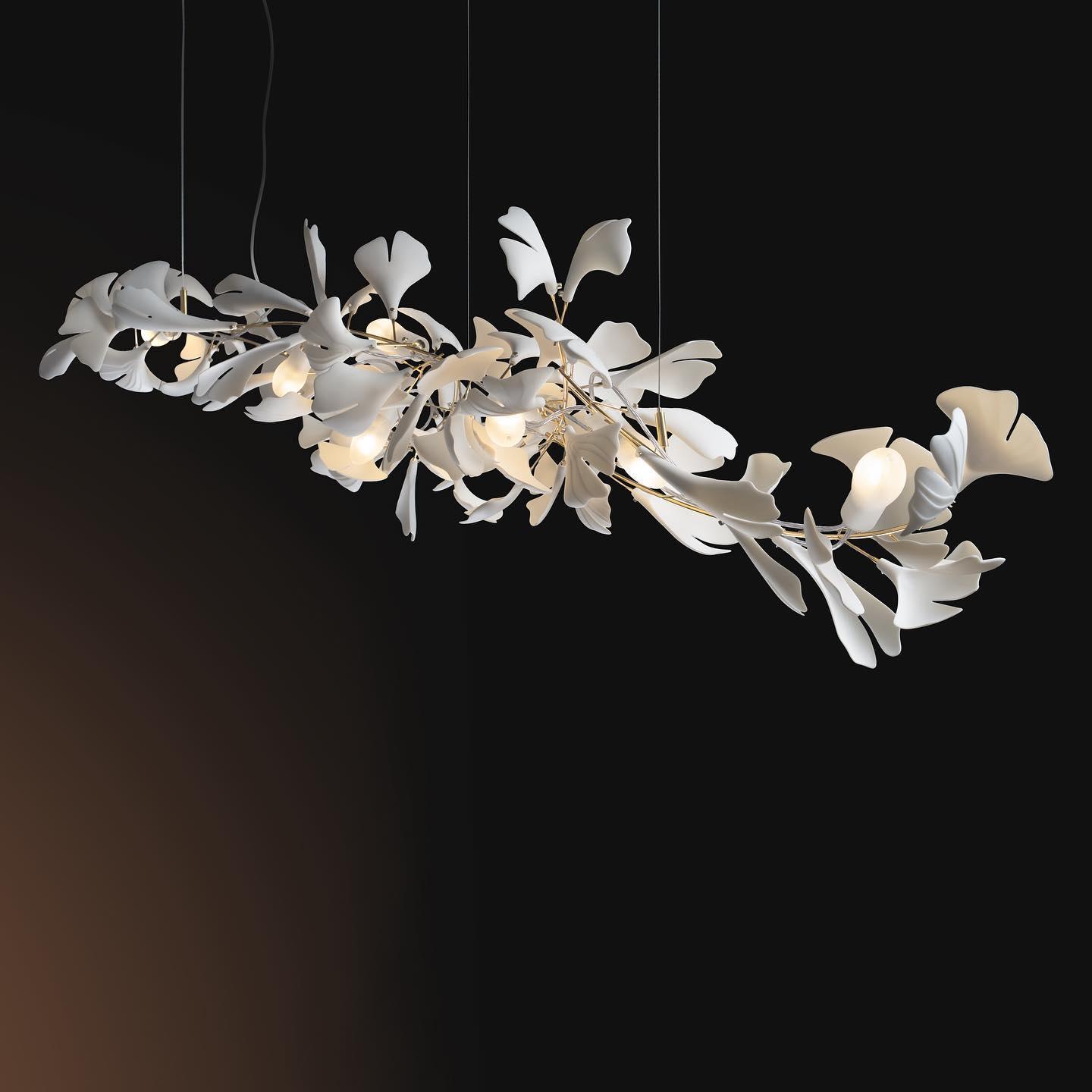 Vital Bloom Ceramic Leaf Modern Chandelier