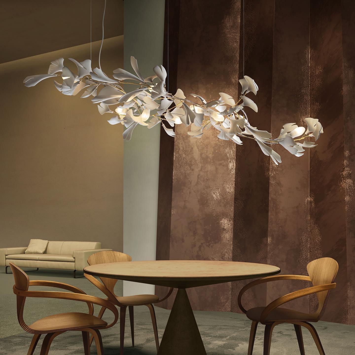 Vital Bloom Ceramic Leaf Modern Chandelier