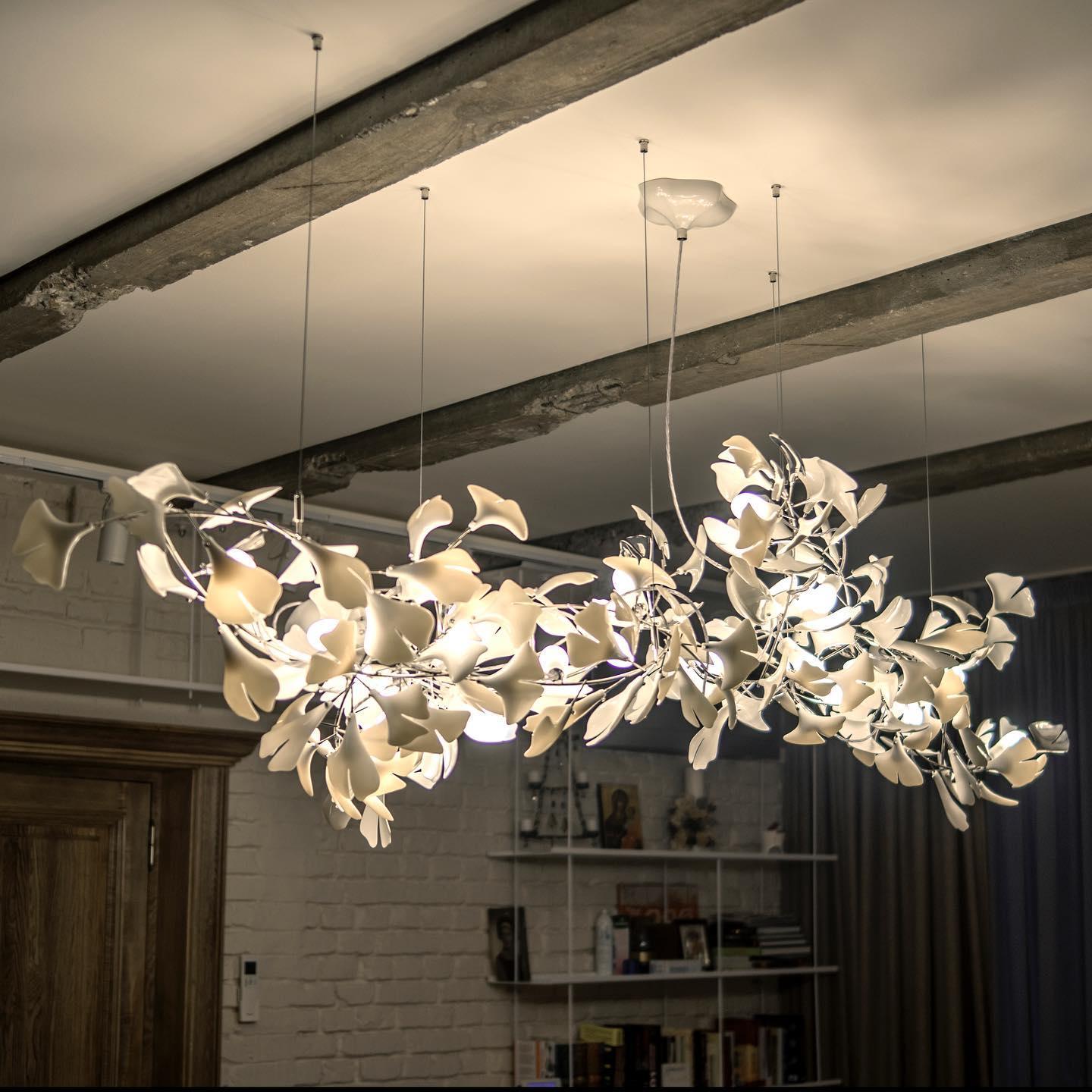 Vital Bloom Ceramic Leaf Modern Chandelier