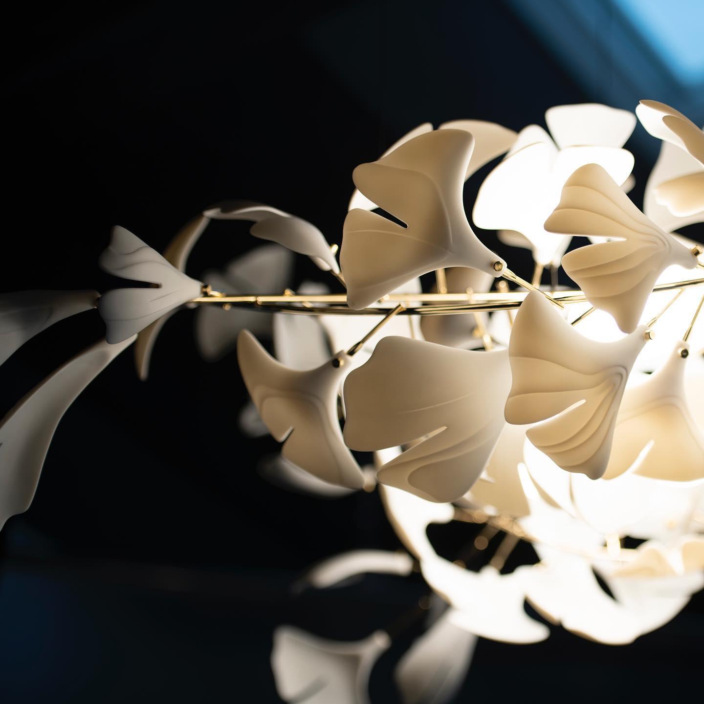 Vital Bloom Ceramic Leaf Modern Chandelier