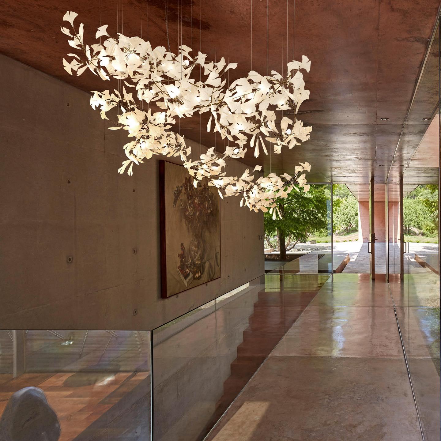 Vital Bloom Ceramic Leaf Modern Chandelier