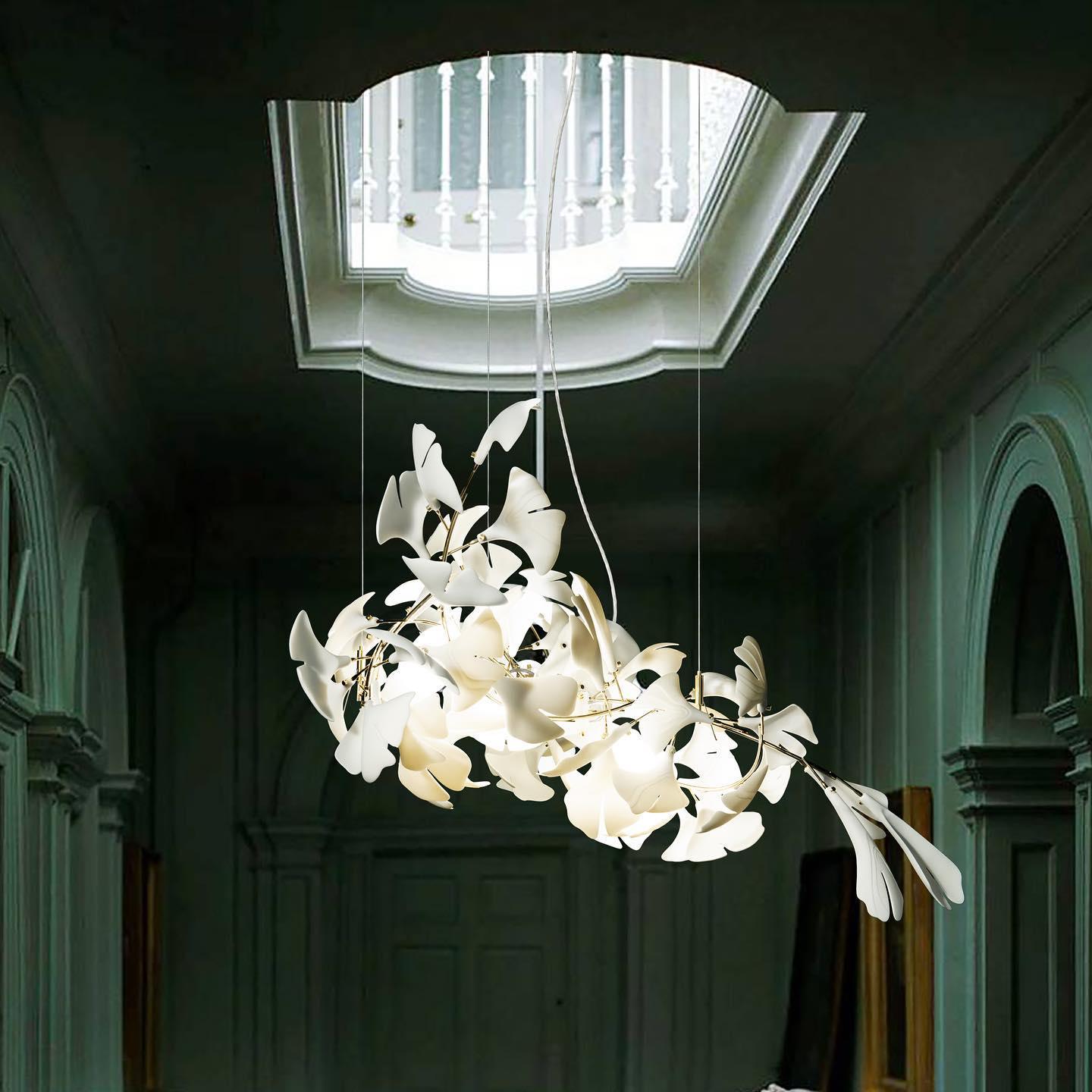 Vital Bloom Ceramic Leaf Modern Chandelier