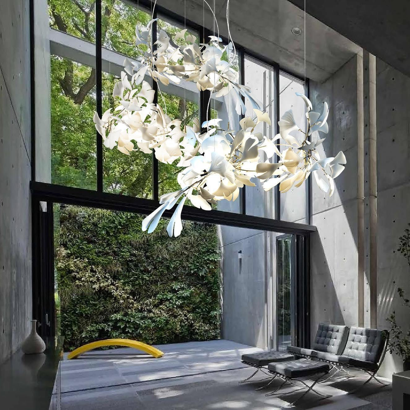 Vital Bloom Ceramic Leaf Modern Chandelier