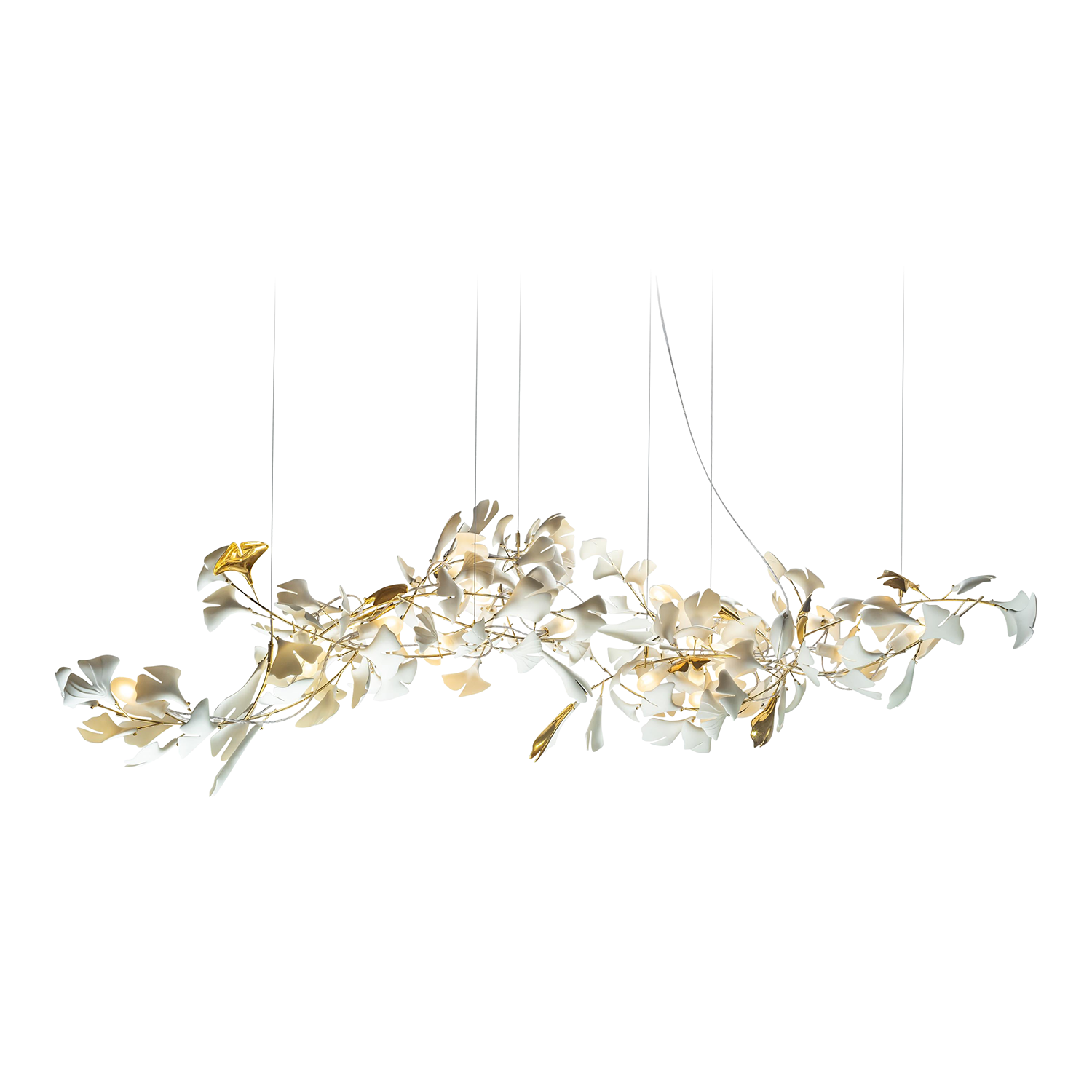 Vital Bloom Ceramic Leaf Modern Chandelier