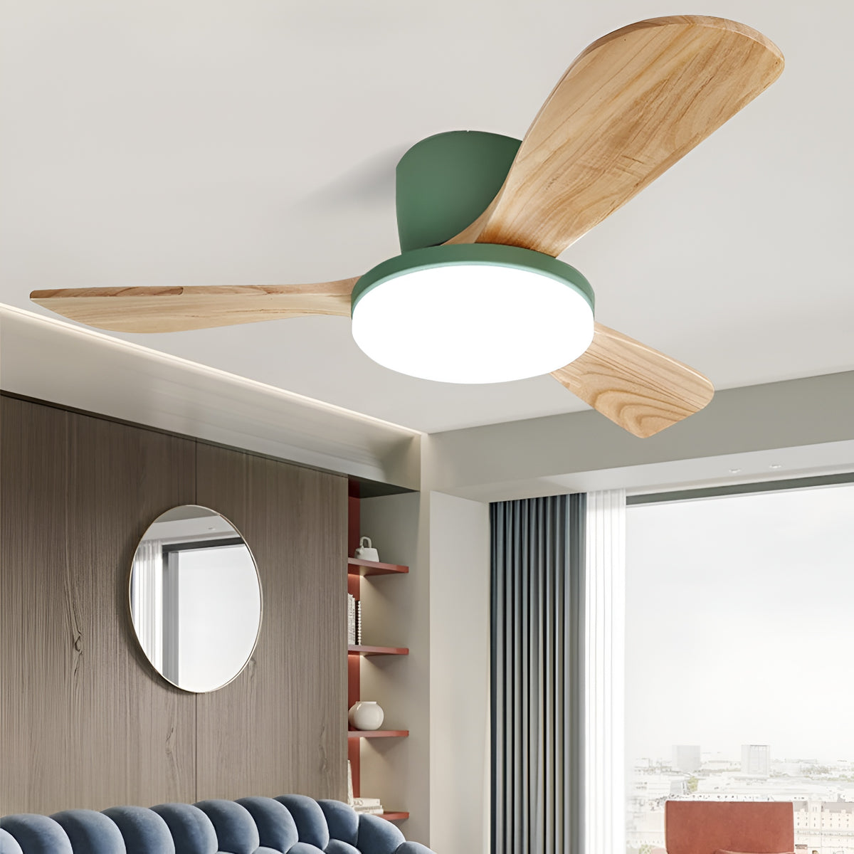 Aurelia Nielsen Nordic Wooden Ceiling Fan Light