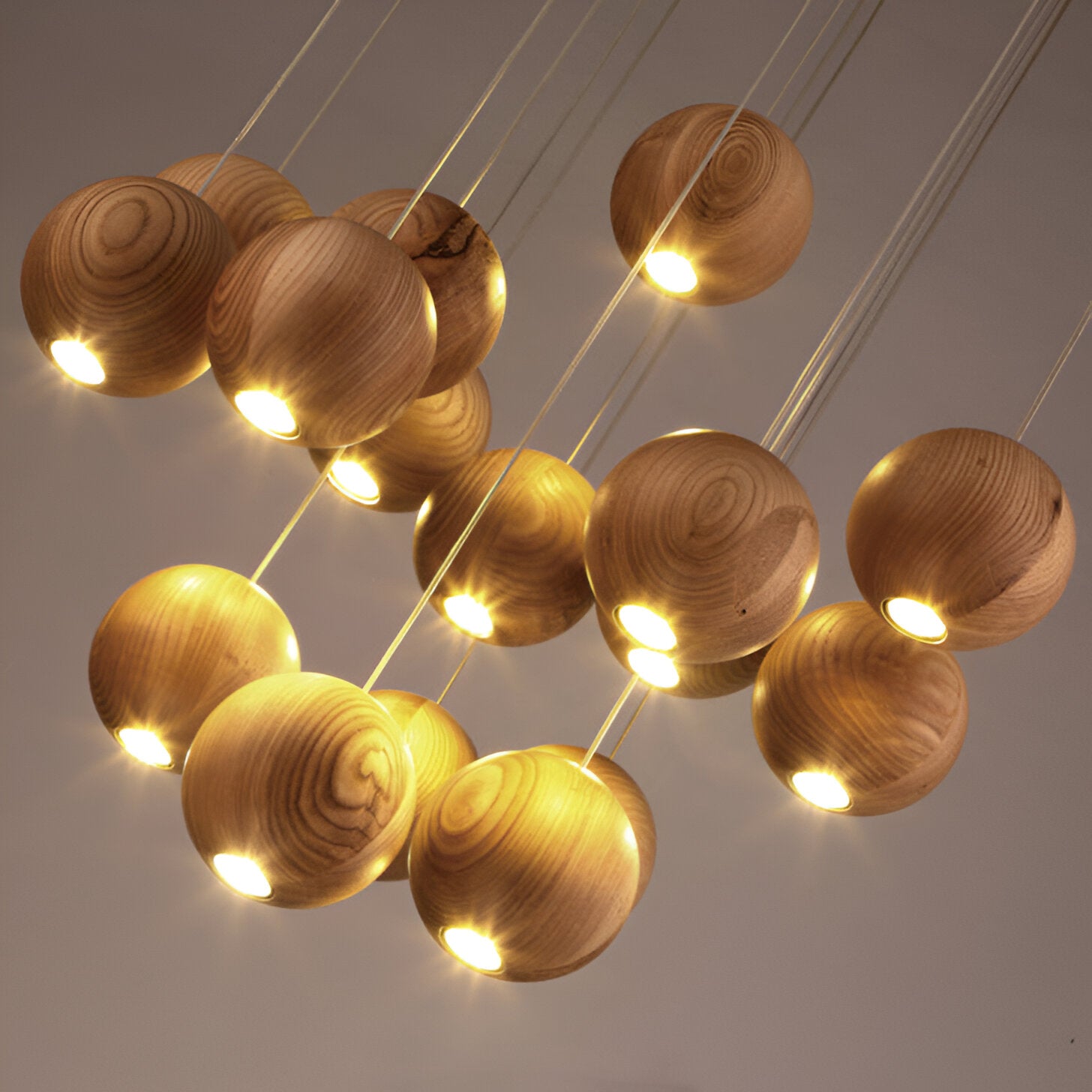 Nordic Natural Wood Milliere LED Pendant Light