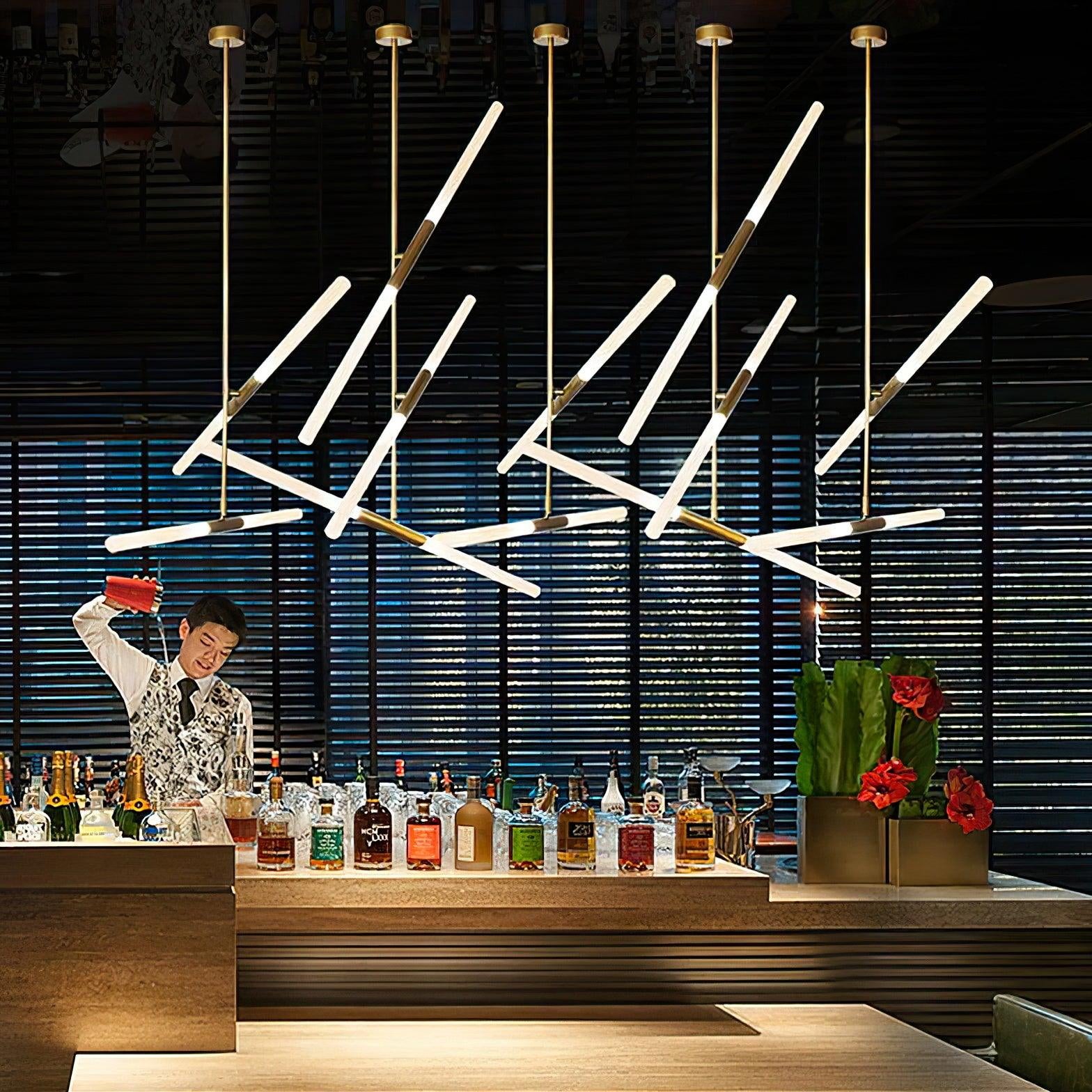 Hash Asymmetric Modern Metal Minimalist Chandelier