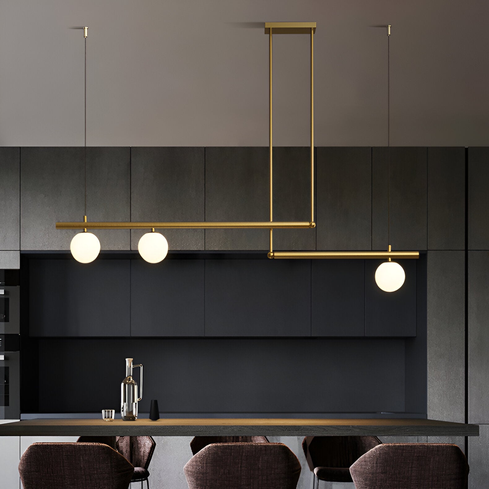 Nordic Glass Linear Luxury Pendant Light