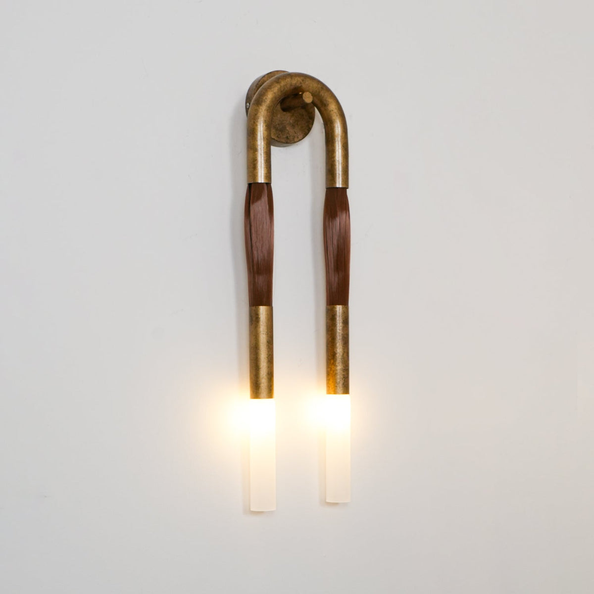 Antonia Double Head Modern Iron Artificial Horsehair Wall Light