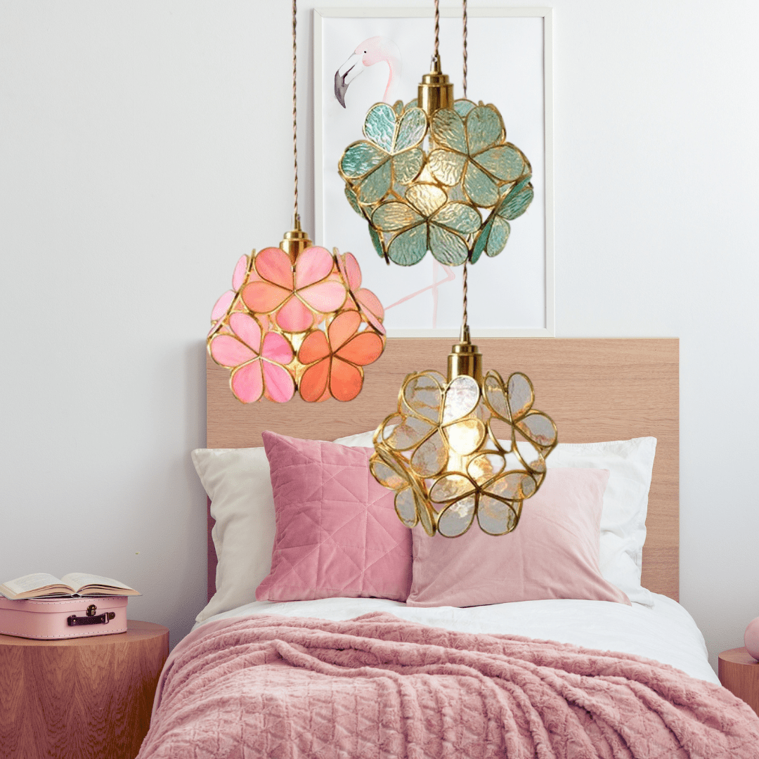 Blooming Nordic Flower Glass Pendant Light