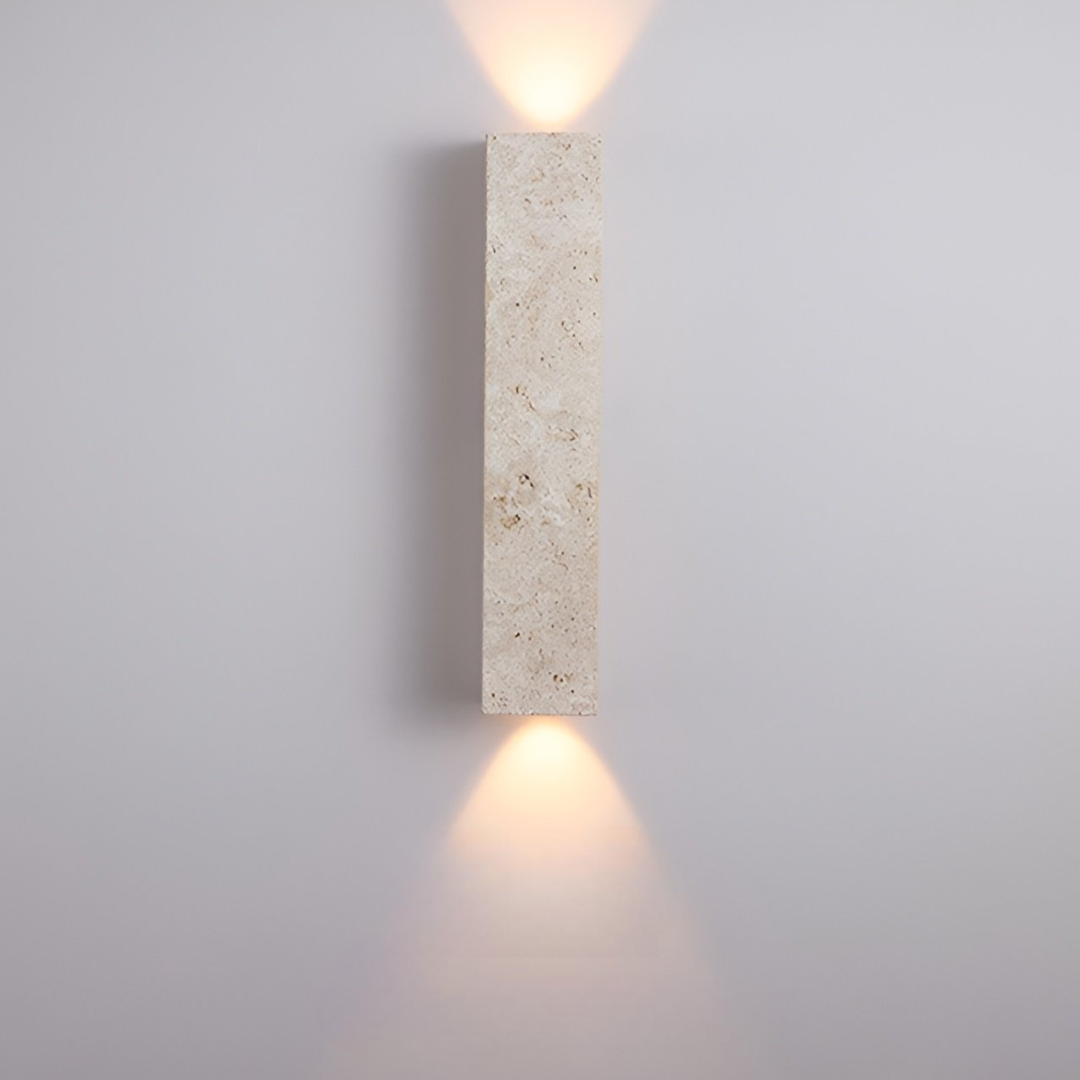 Verona Nordic Natural Travertine Stone LED Wall Light