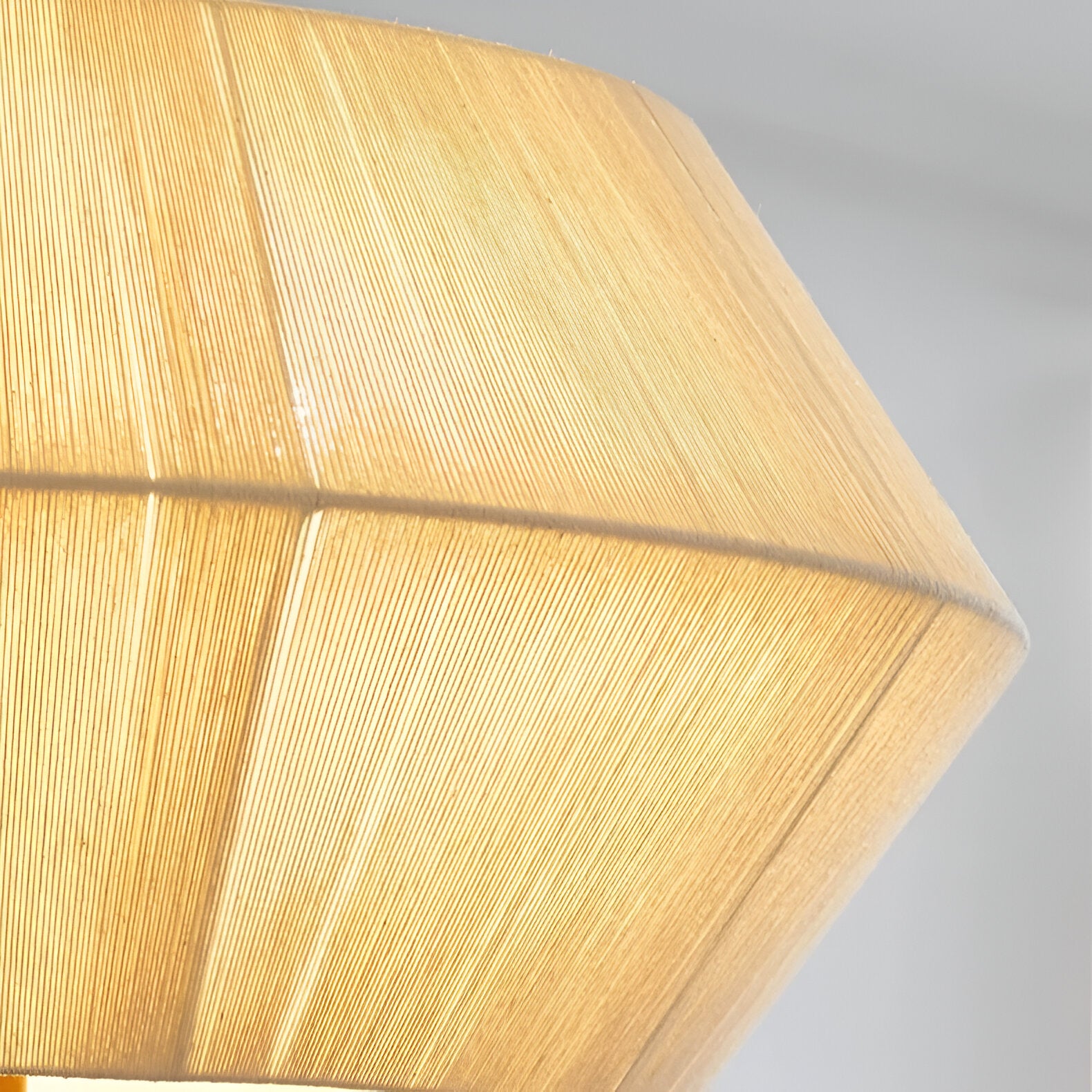 Japandi Totora Rope Wrapped Oak Pendant Light