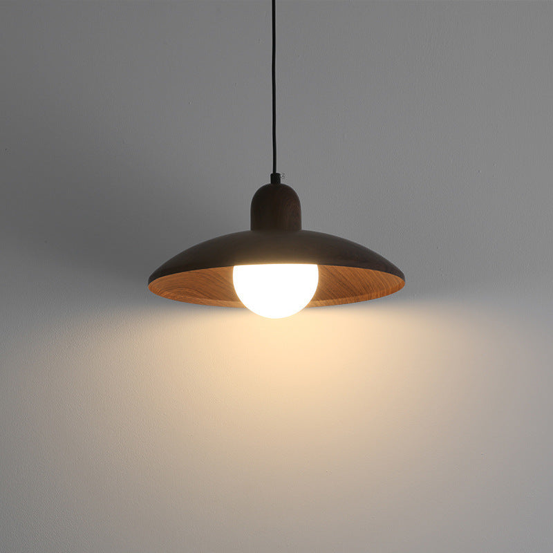 Japanese Style Wabi-Sabi Walnut Pendant Light