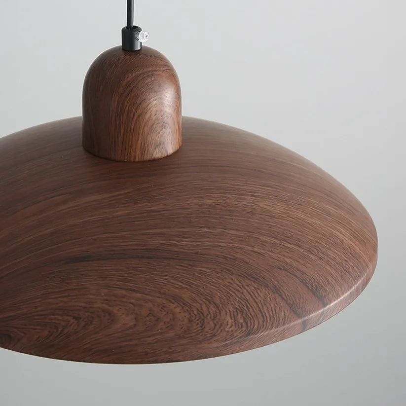 Japanese Style Wabi-Sabi Walnut Pendant Light