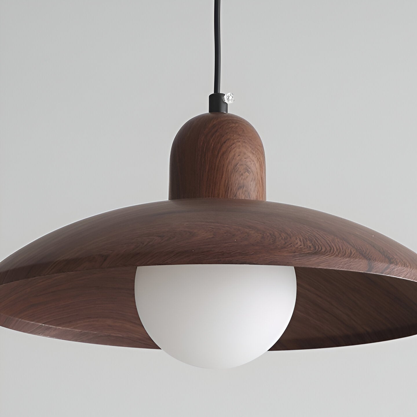 Japanese Style Wabi-Sabi Walnut Pendant Light