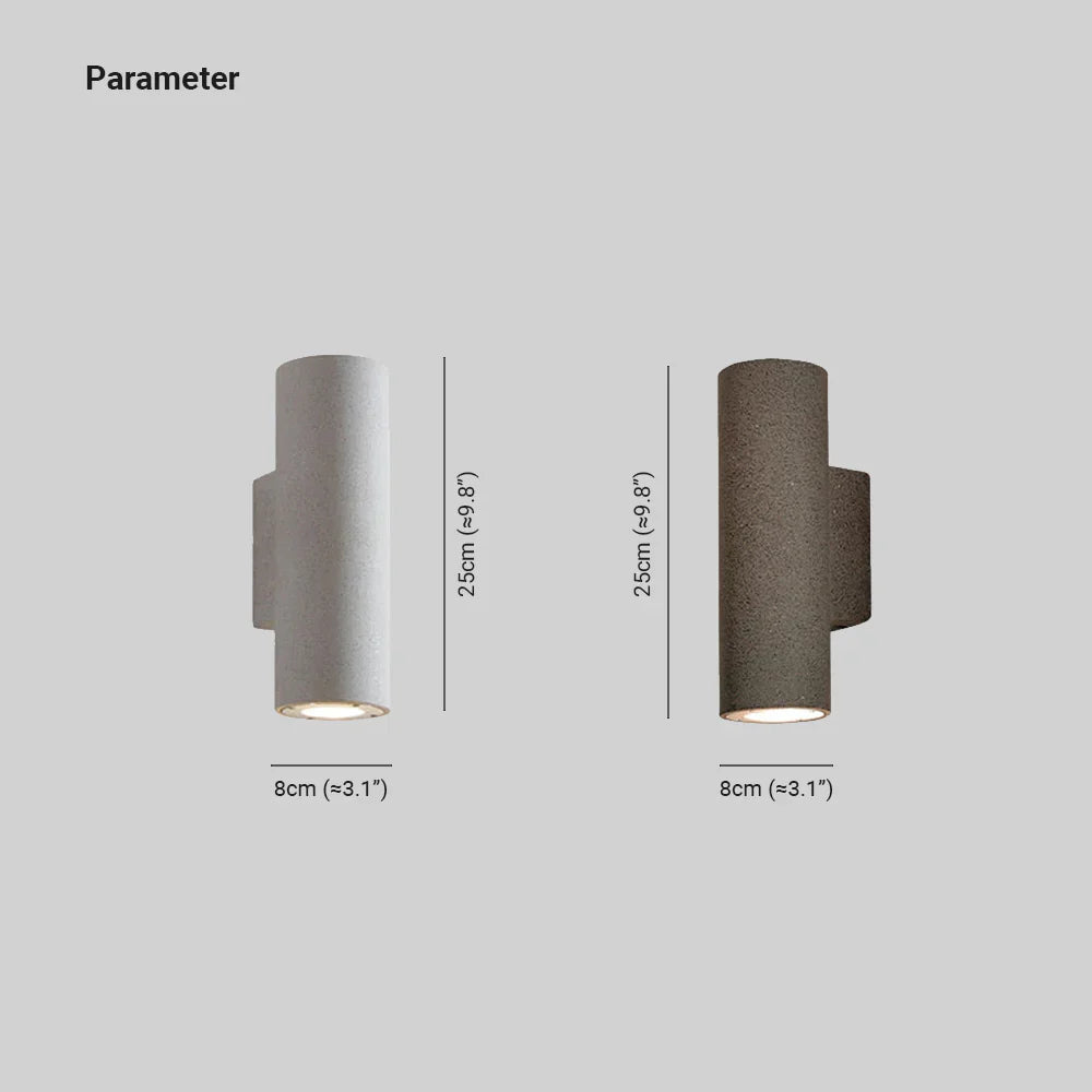 Midnight Glow Minimalist Cement Indoor Outdoor Wall Light