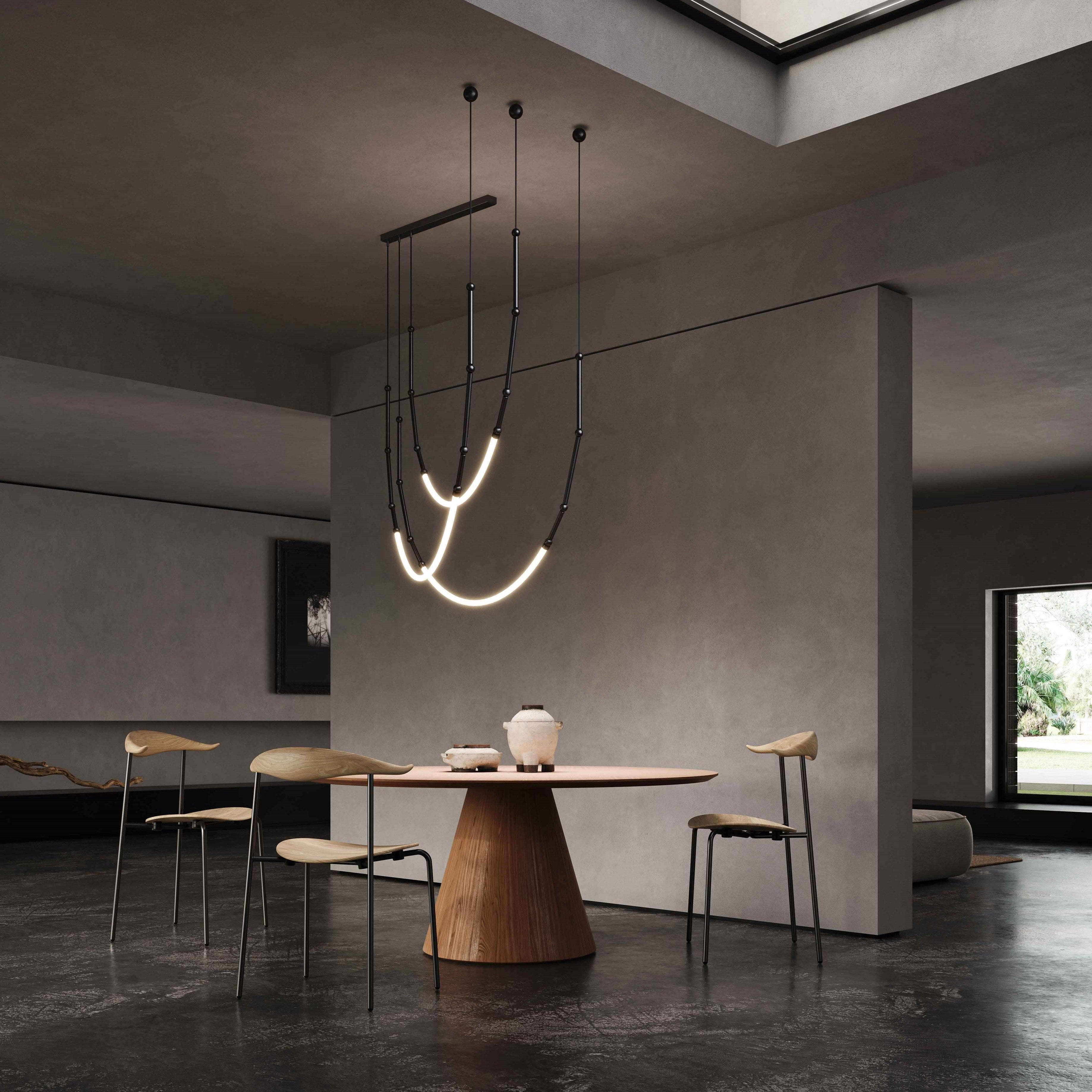 Leed Wabi Sabi Sculptural Silicone LED Luxury Chandelier