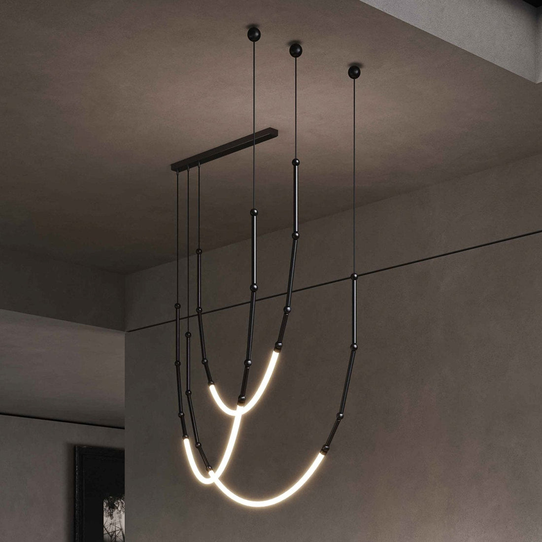 Leed Wabi Sabi Sculptural Silicone LED Luxury Chandelier