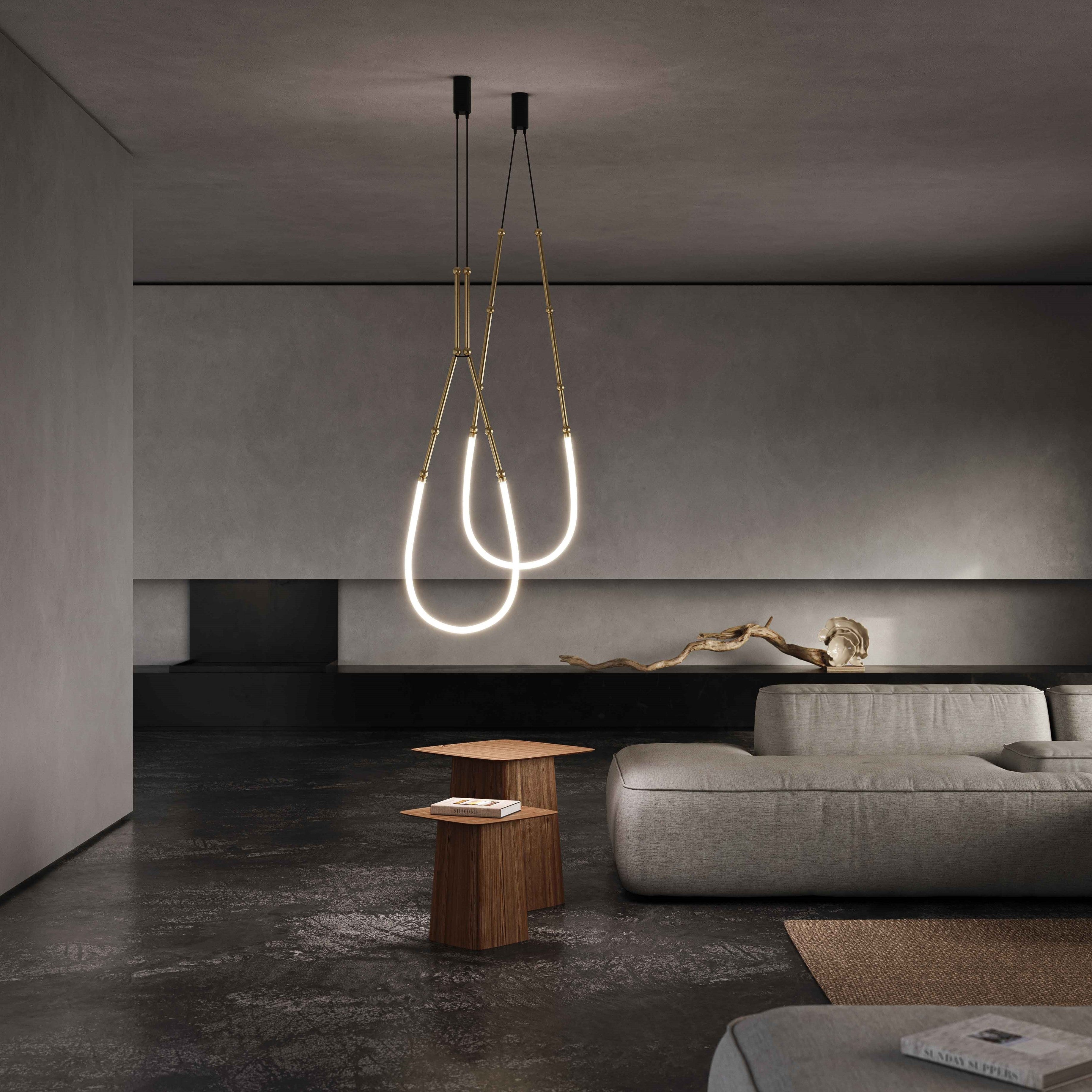 Leed Wabi Sabi Sculptural Silicone LED Luxury Chandelier