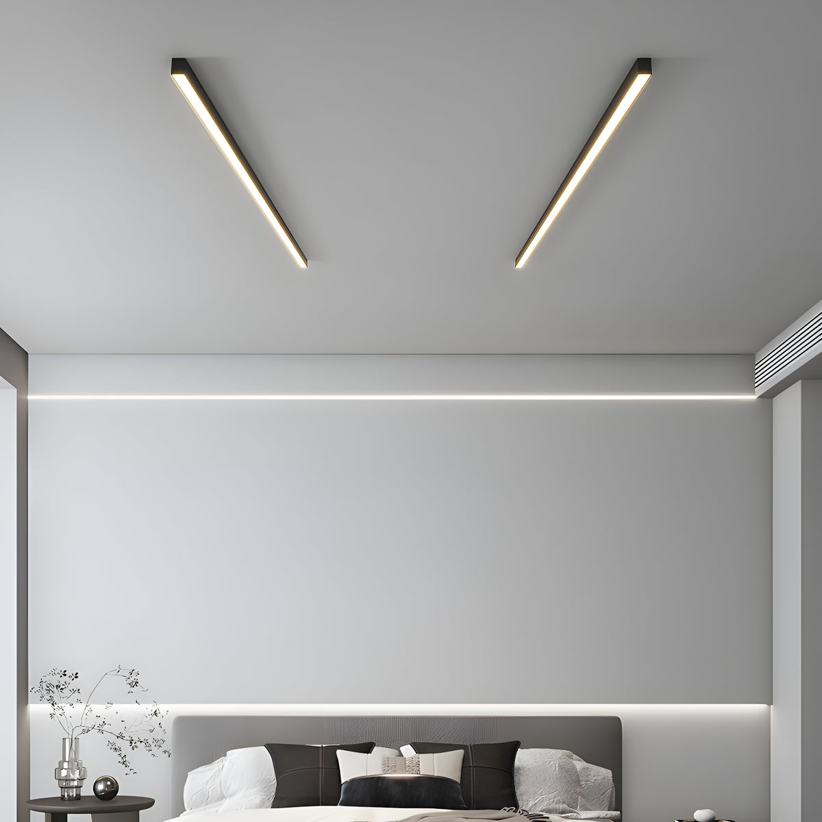 Althea Nordic Linear Aluminium Acrylic LED Ceiling Light