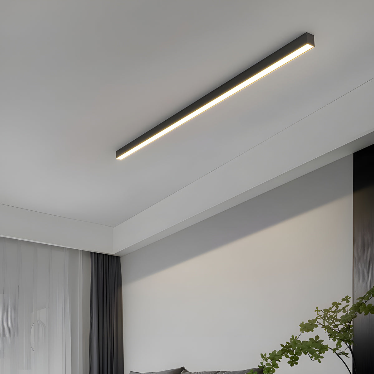 Althea Nordic Linear Aluminium Acrylic LED Ceiling Light