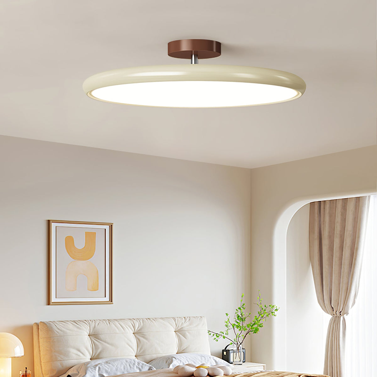 Zayn French Cream Style Acrylic Shade Ceiling Light