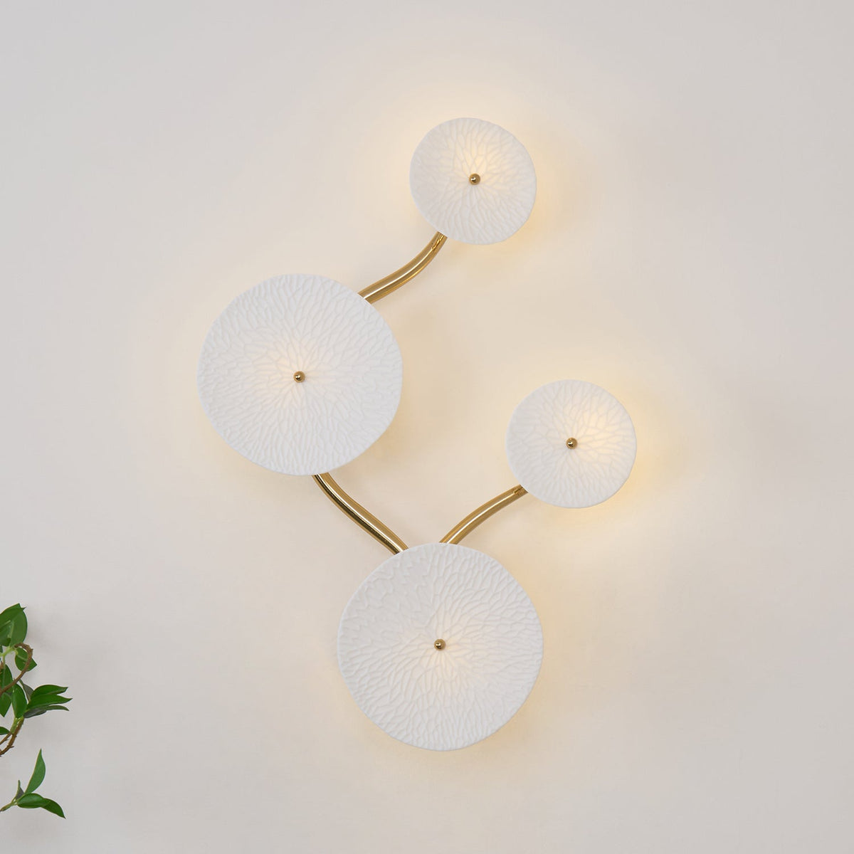 Aurelia Nordic Lotus Petal Ceramic Wall Light