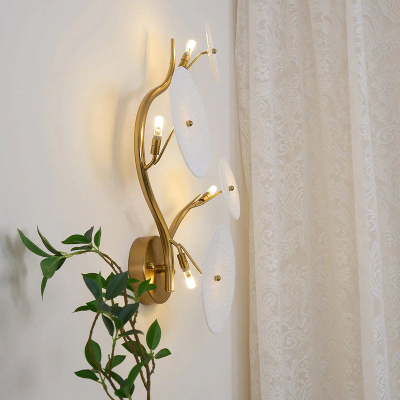 Aurelia Nordic Lotus Petal Ceramic Wall Light